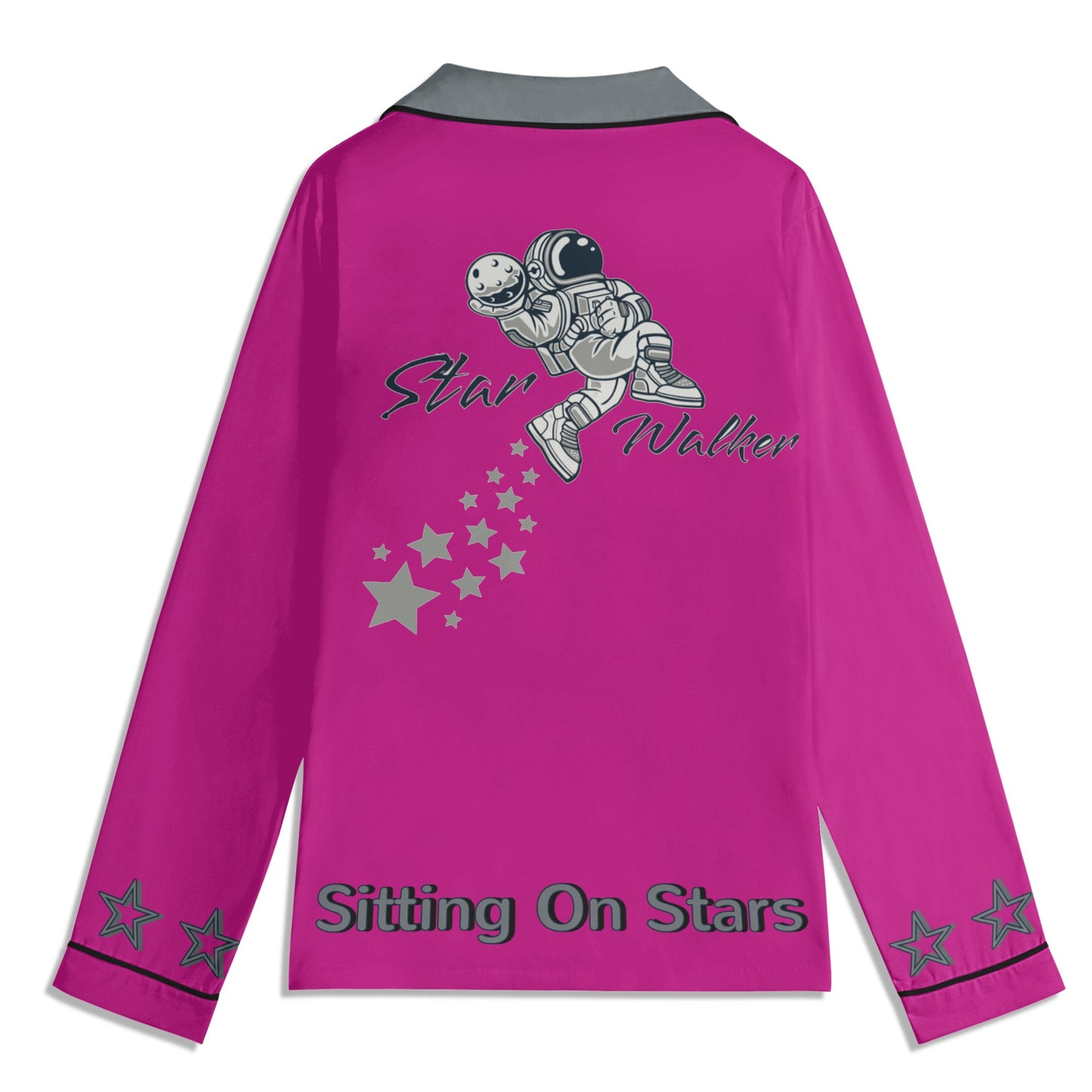 Star Walker 1.0 Children Purple/Grey Long Sleeve Nightwear Pajama Set