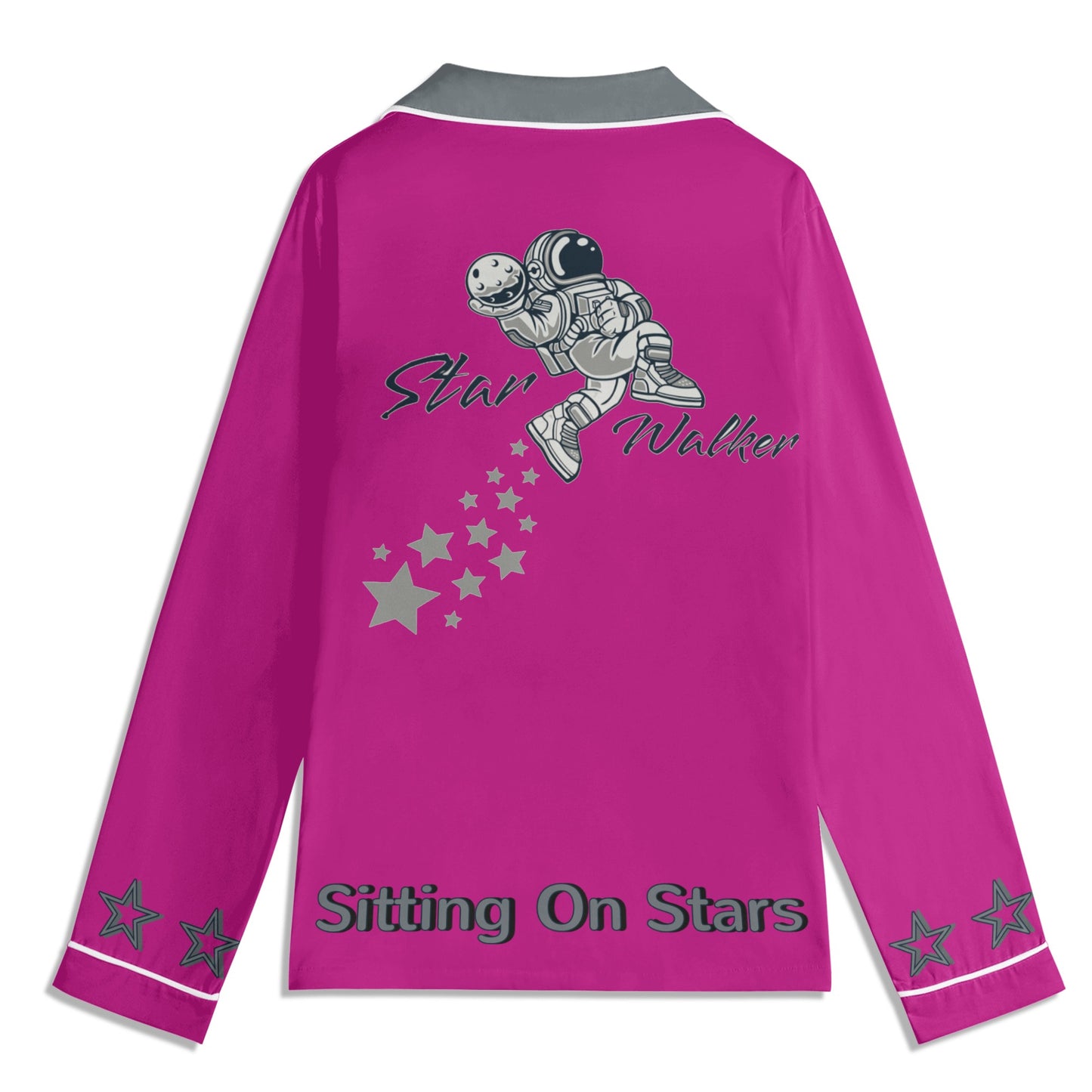 Star Walker 1.0 Children Purple/Grey Long Sleeve Nightwear Pajama Set