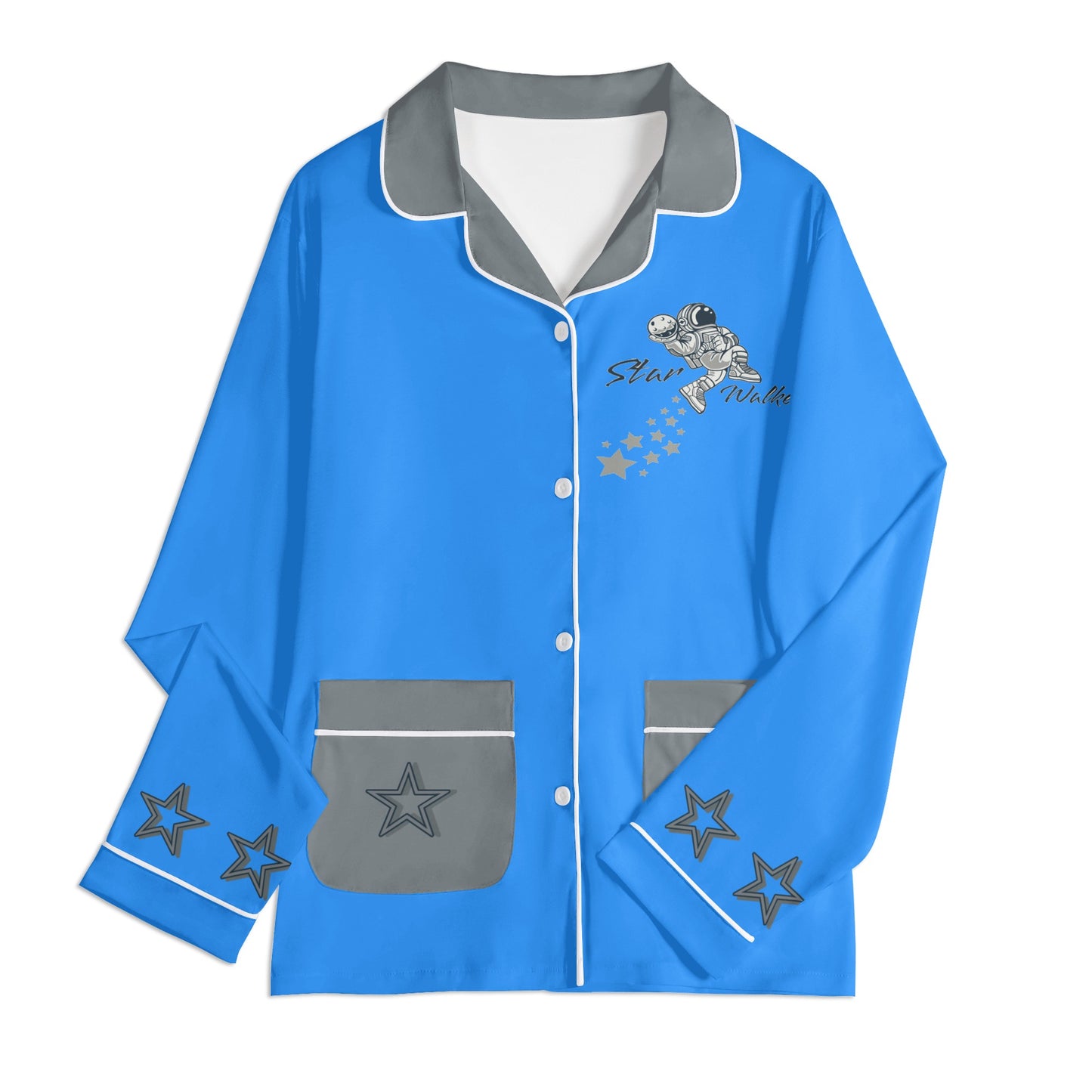 Star Walker 1.0 Children Blue/Grey Long Sleeve Nightwear Pajama Set