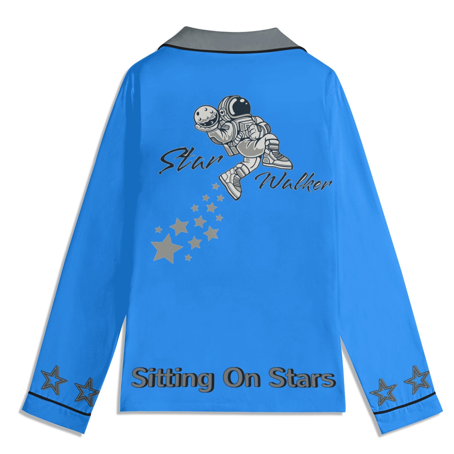 Star Walker 1.0 Children Blue/Grey Long Sleeve Nightwear Pajama Set