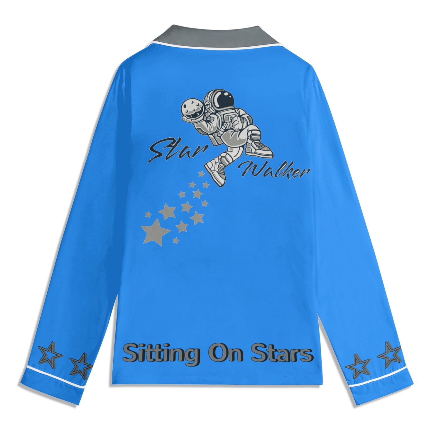 Star Walker 1.0 Children Blue/Grey Long Sleeve Nightwear Pajama Set