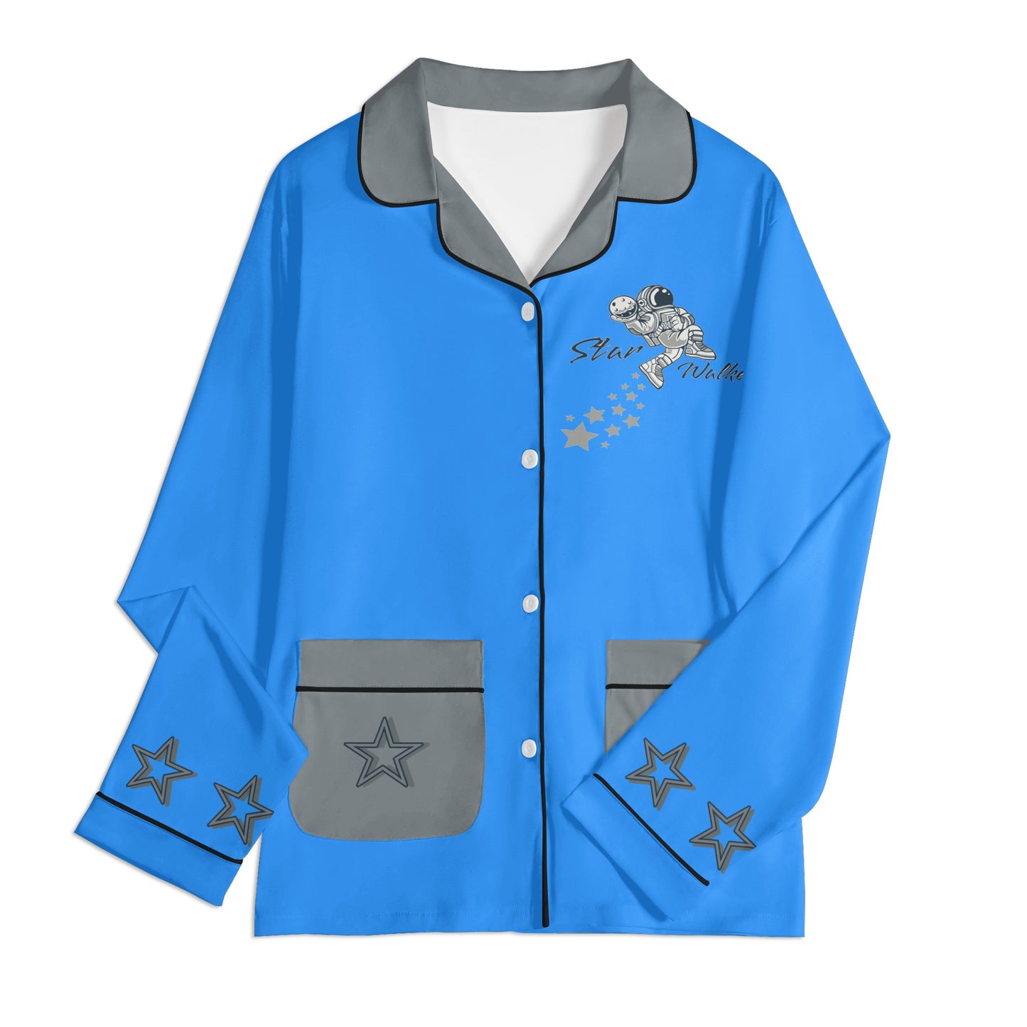 Star Walker 1.0 Children Blue/Grey Long Sleeve Nightwear Pajama Set