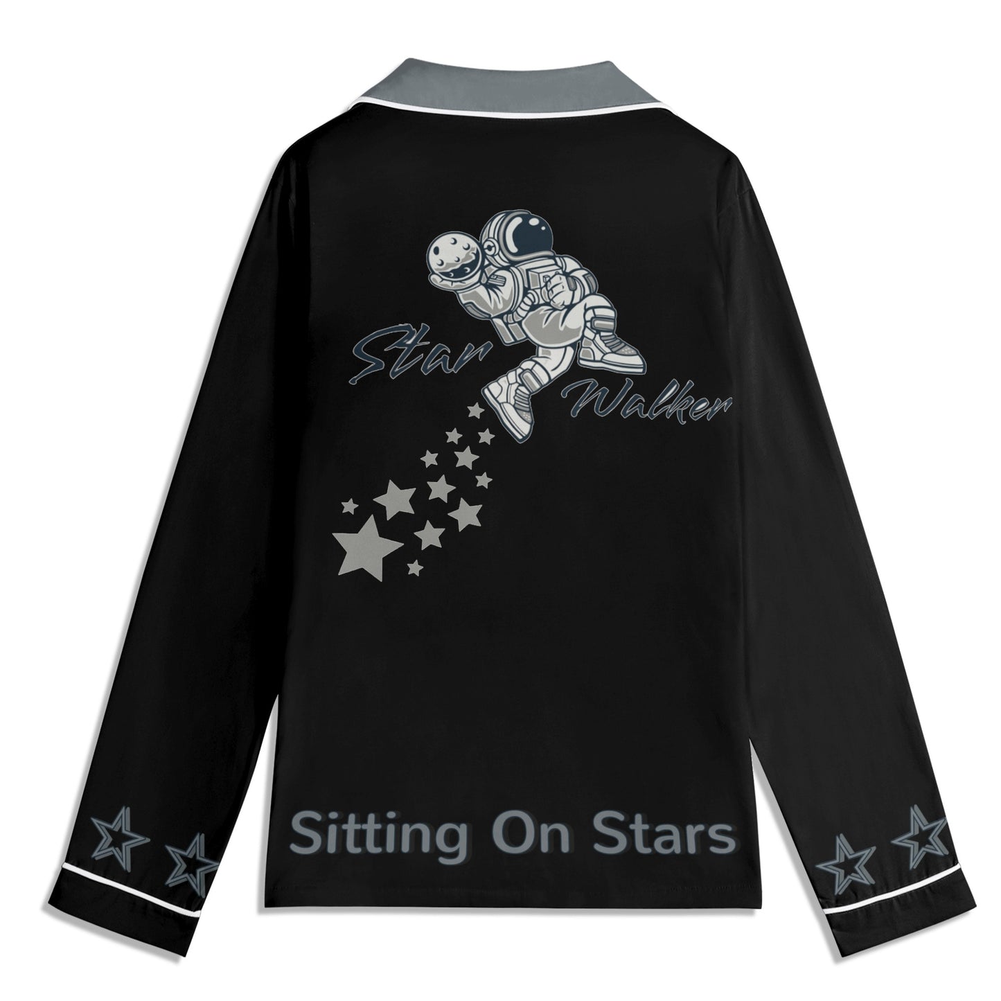 Star Walker 1.0 Children Black/Grey Long Sleeve Nightwear Pajama Set