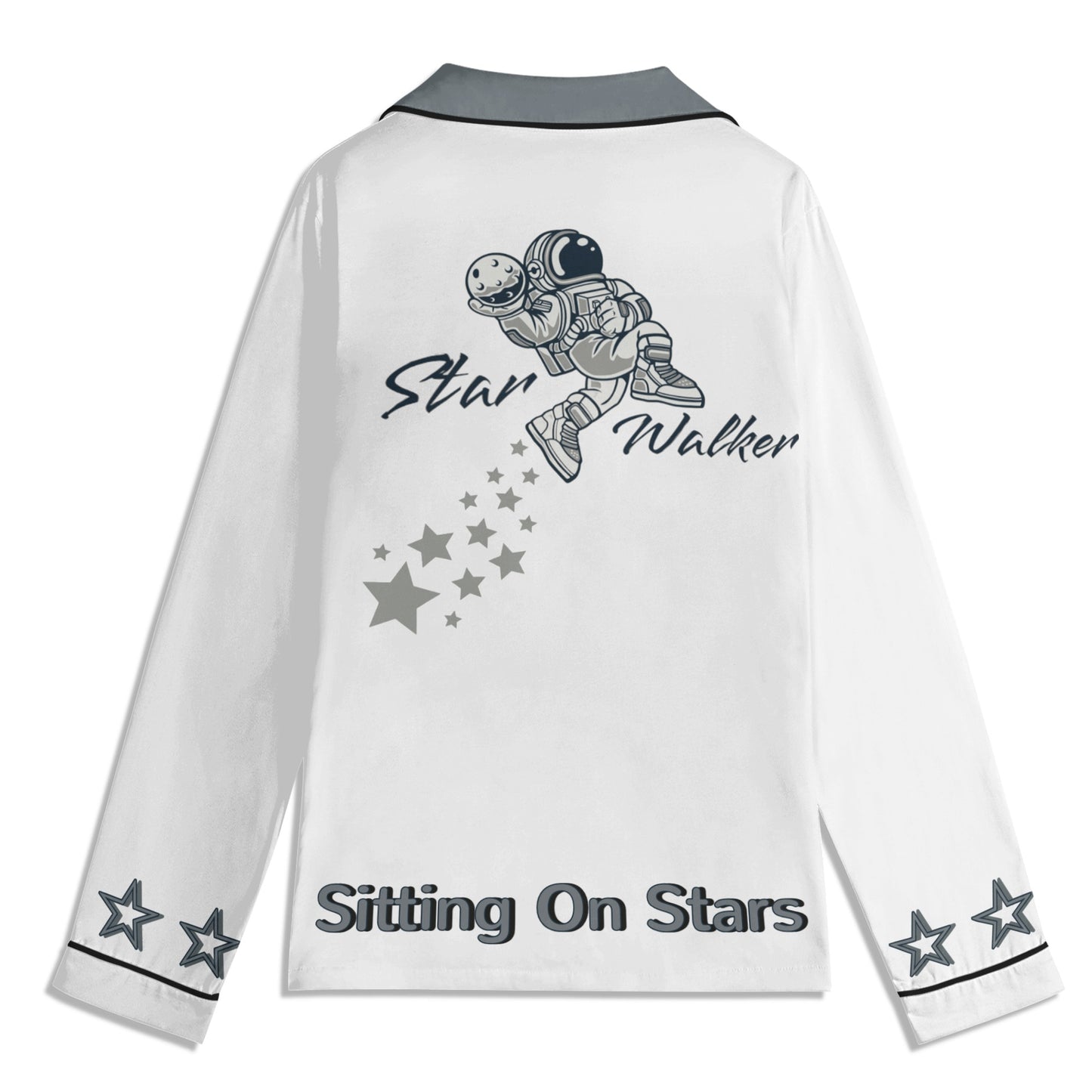 Star Walker 1.0 Children White/Grey Long Sleeve Nightwear Pajama Set