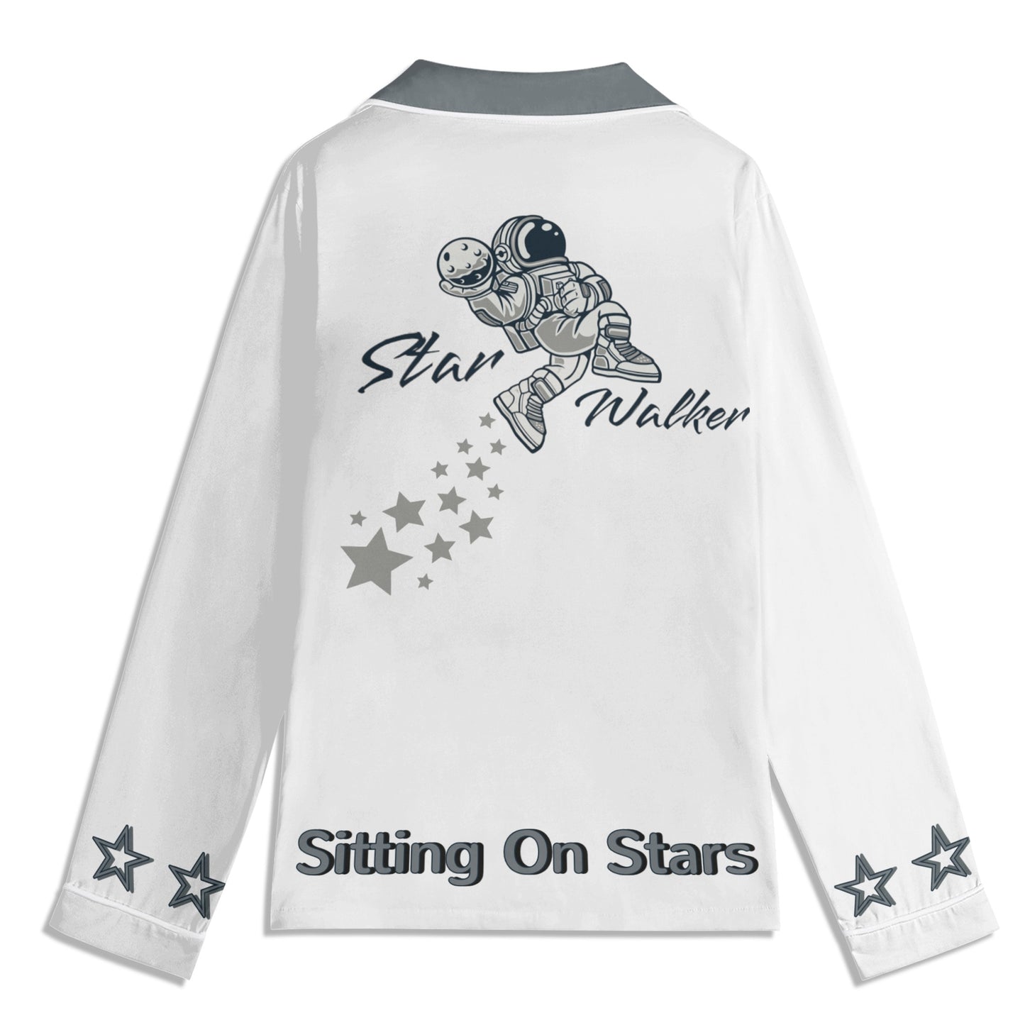 Star Walker 1.0 Children White/Grey Long Sleeve Nightwear Pajama Set