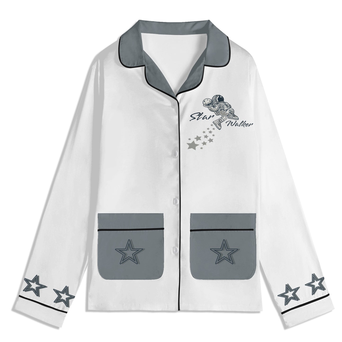 Star Walker 1.0 Children White/Grey Long Sleeve Nightwear Pajama Set