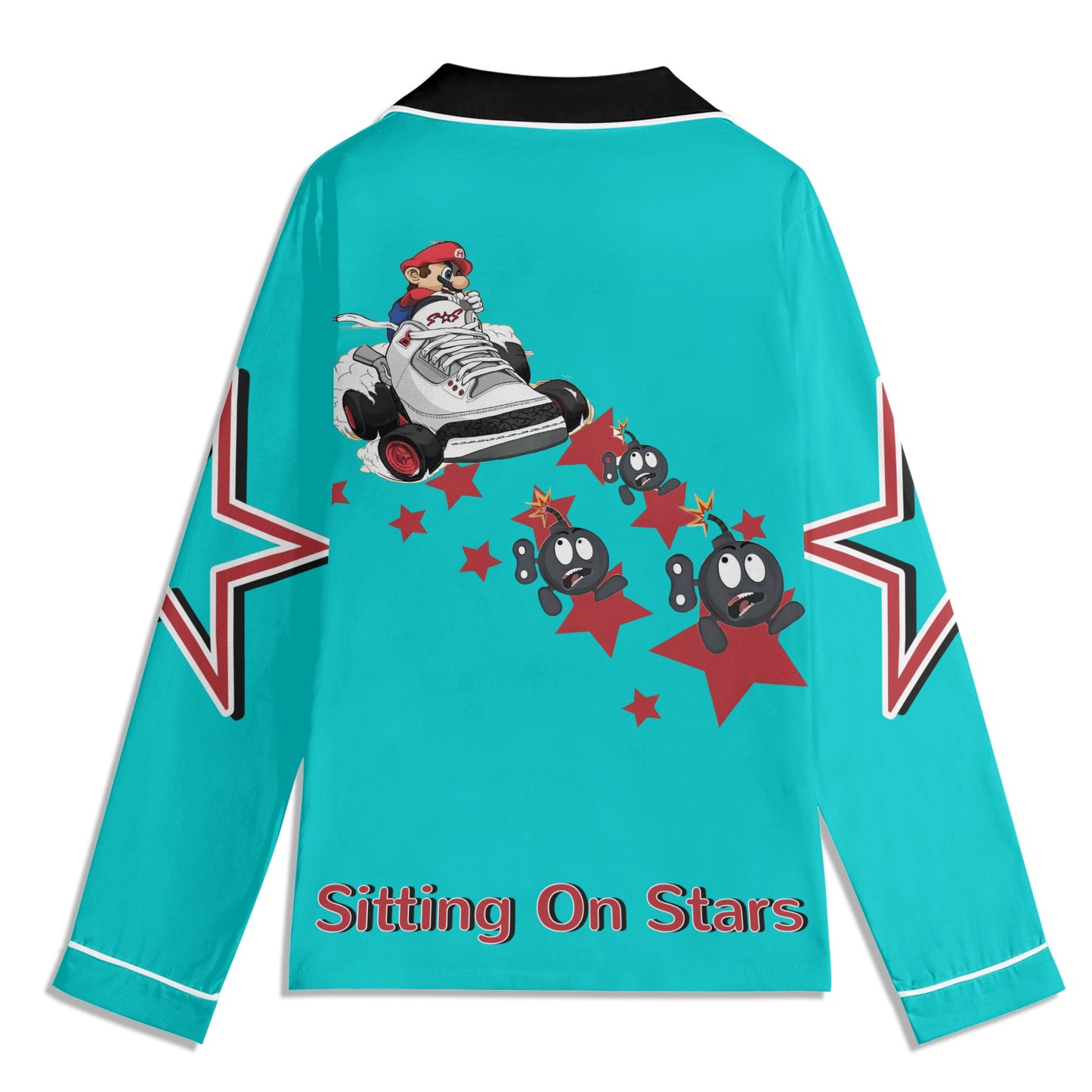 S.I.Y.L (Stay In Your Lane) Children Turquoise/Maroon Long Sleeve Nightwear Pajama Set