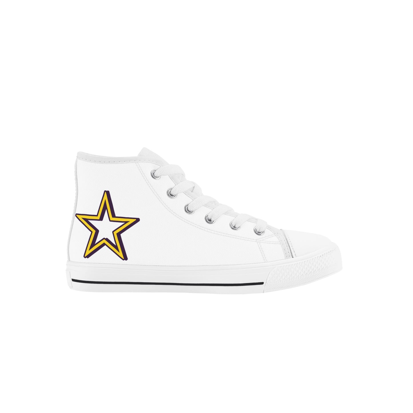 Space Man 23 Kids White High Top Star Kicks