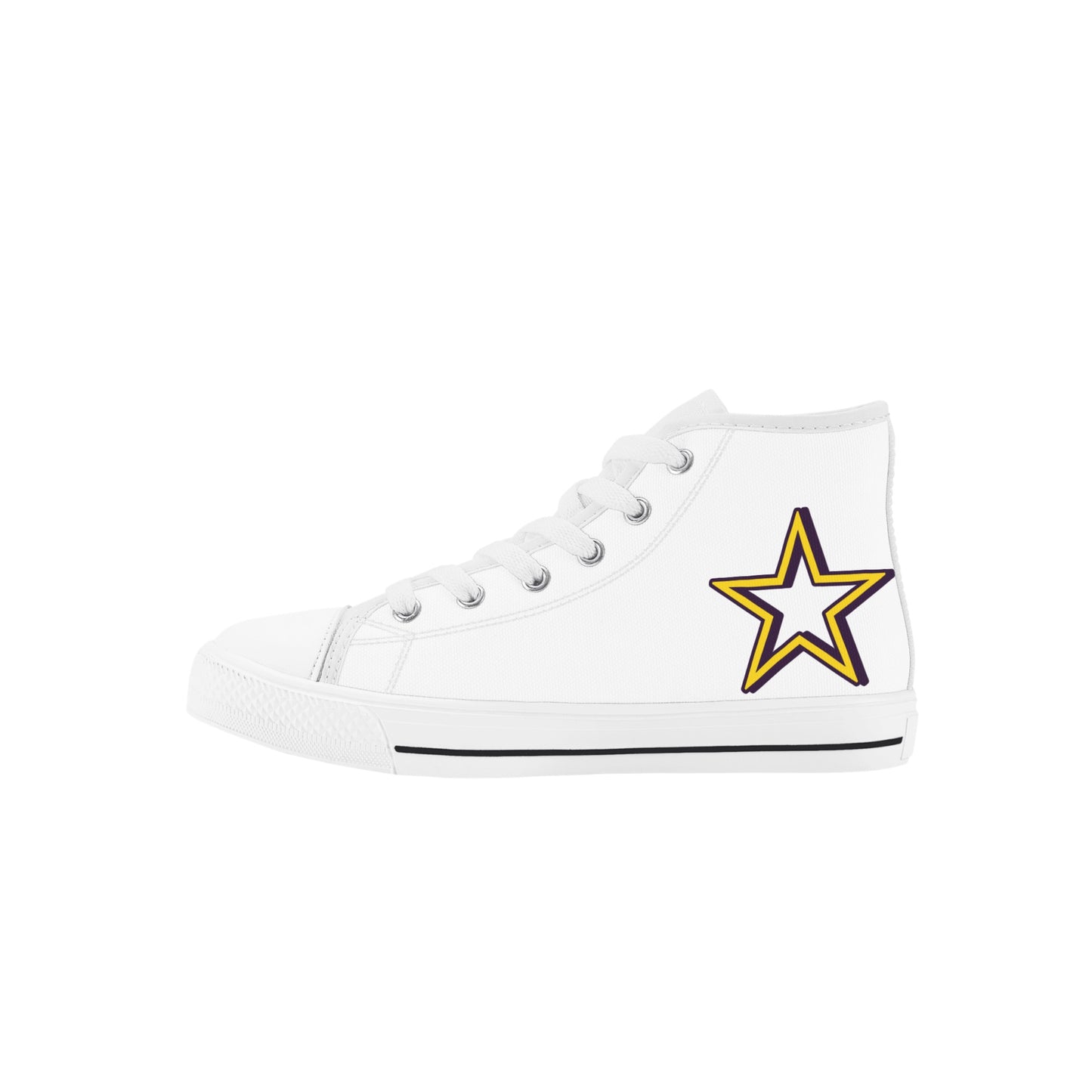 Space Man 23 Kids White High Top Star Kicks