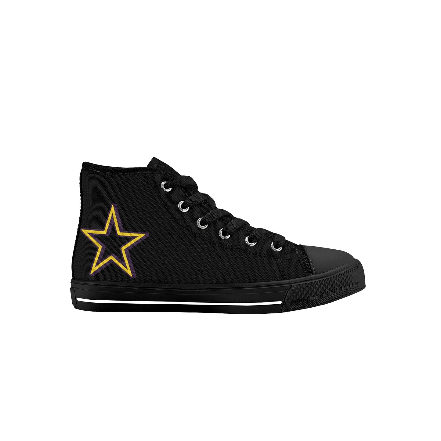 Space Man 23 Kids Black High Top Star Kicks