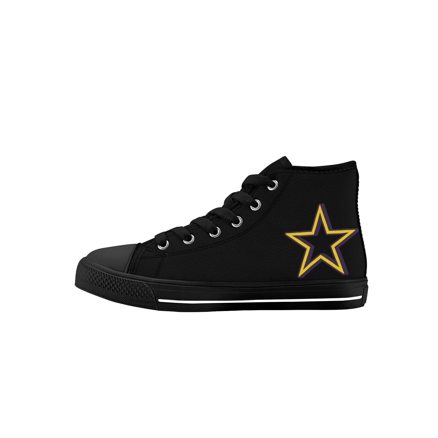 Space Man 23 Kids Black High Top Star Kicks