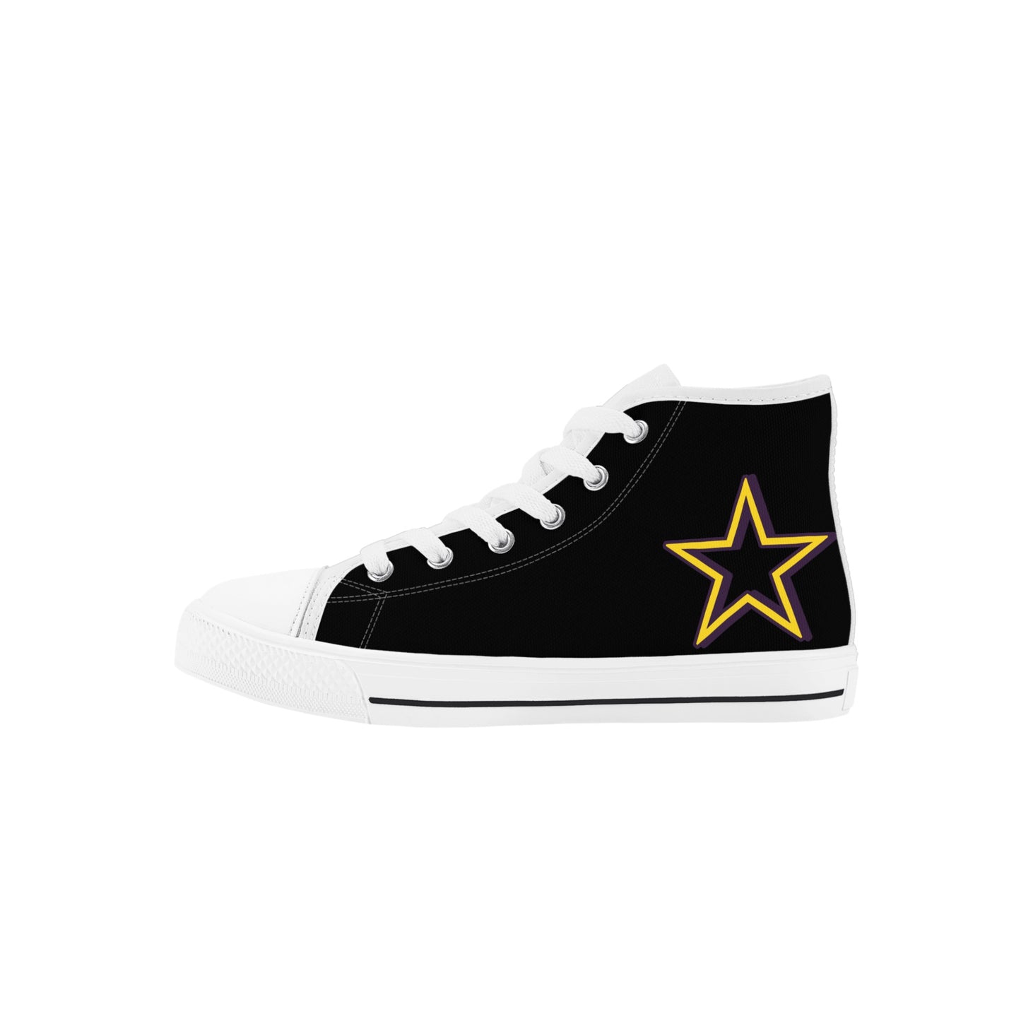 Space Man 23 Kids Black High Top Star Kicks