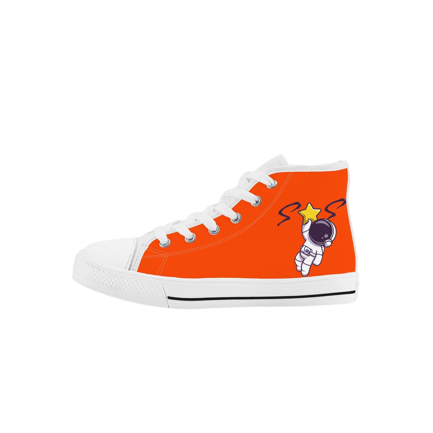 Space Man 23 Kids Dark Orange High Top Star Kicks