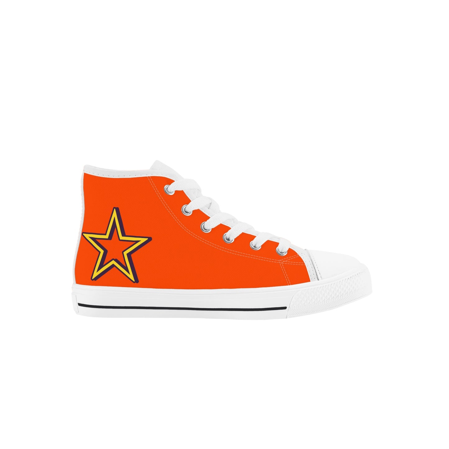 Space Man 23 Kids Dark Orange High Top Star Kicks