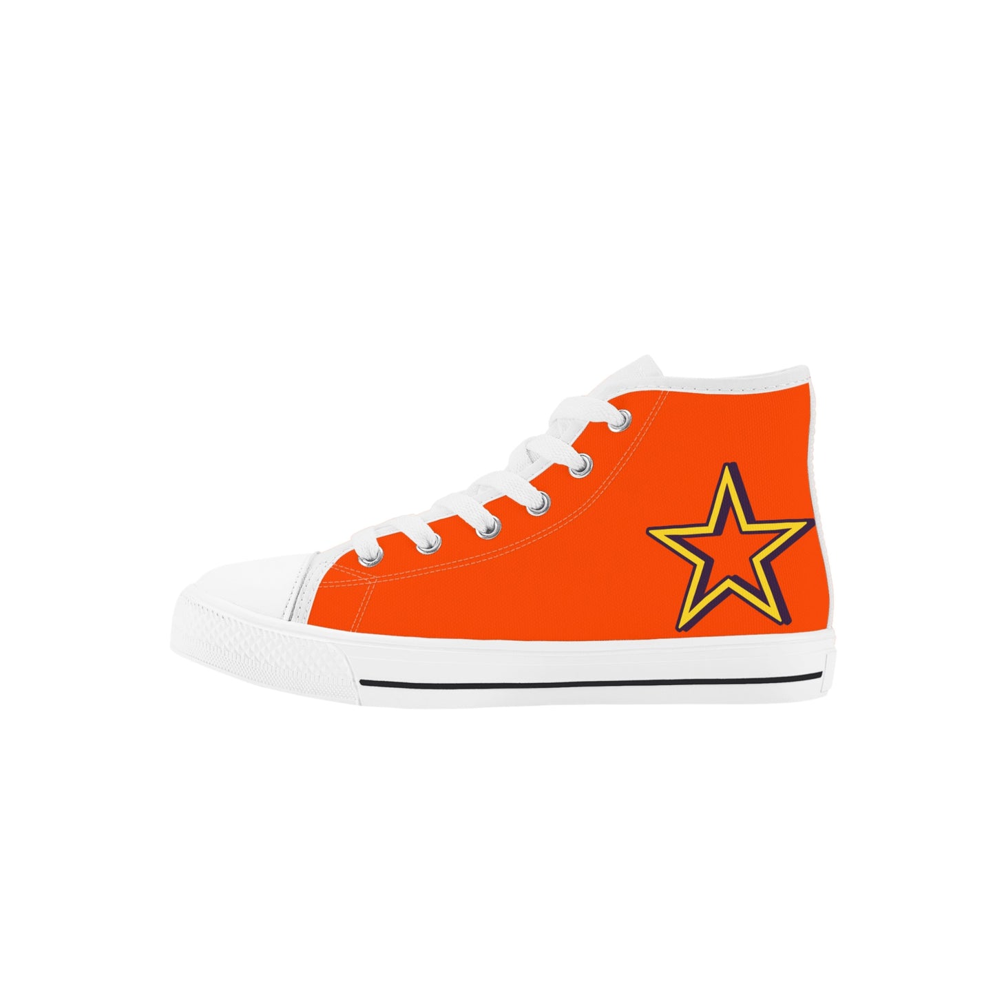 Space Man 23 Kids Dark Orange High Top Star Kicks