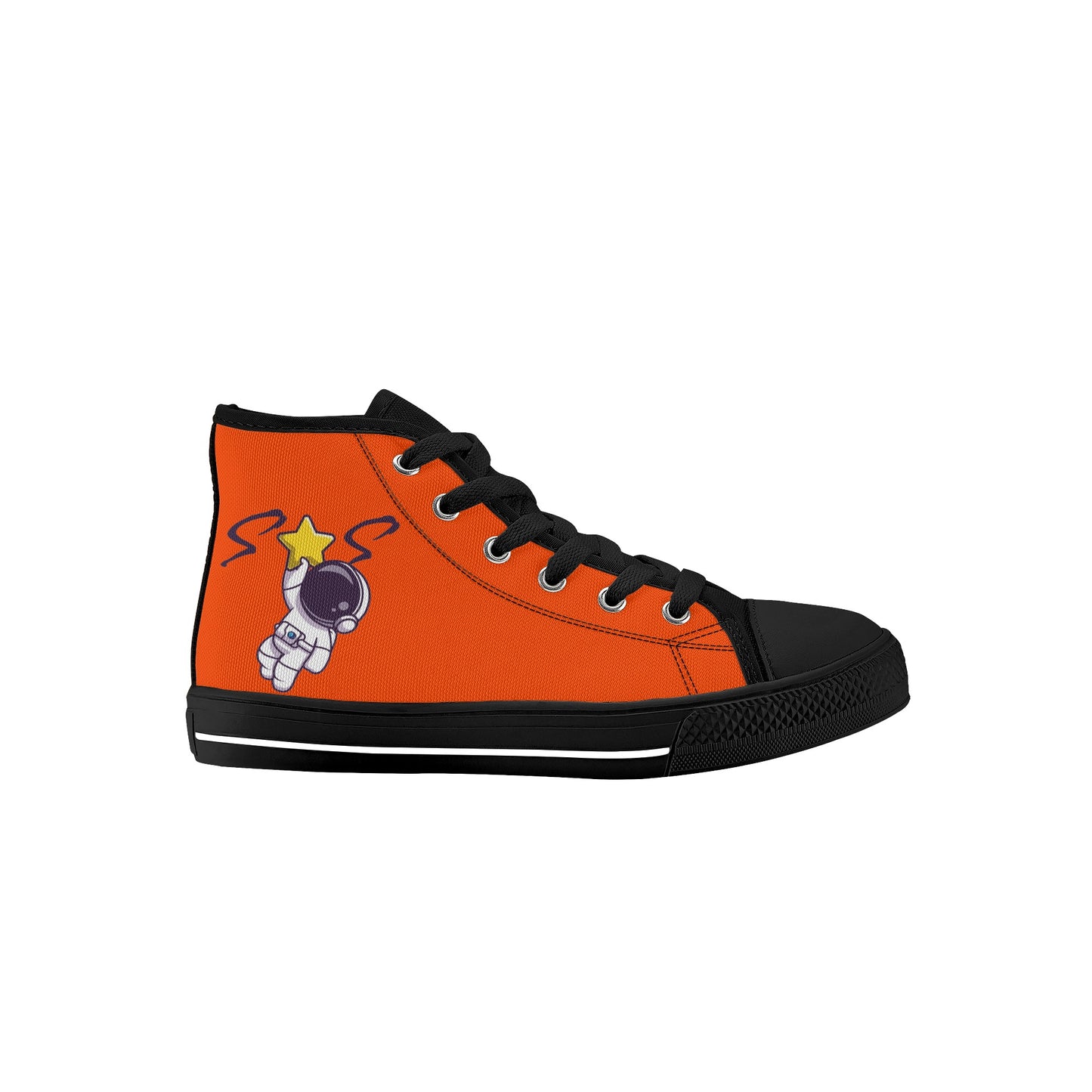 Space Man 23 Kids Dark Orange High Top Star Kicks