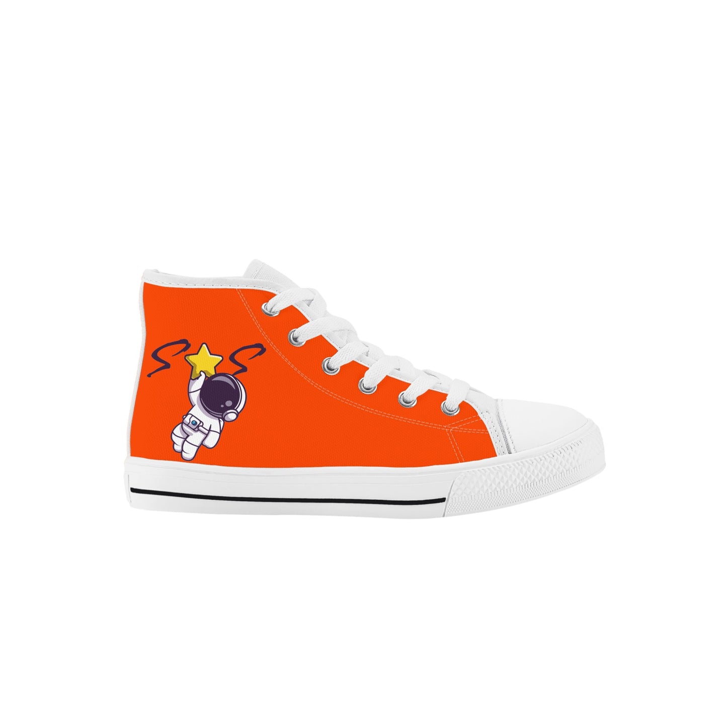 Space Man 23 Kids Dark Orange High Top Star Kicks