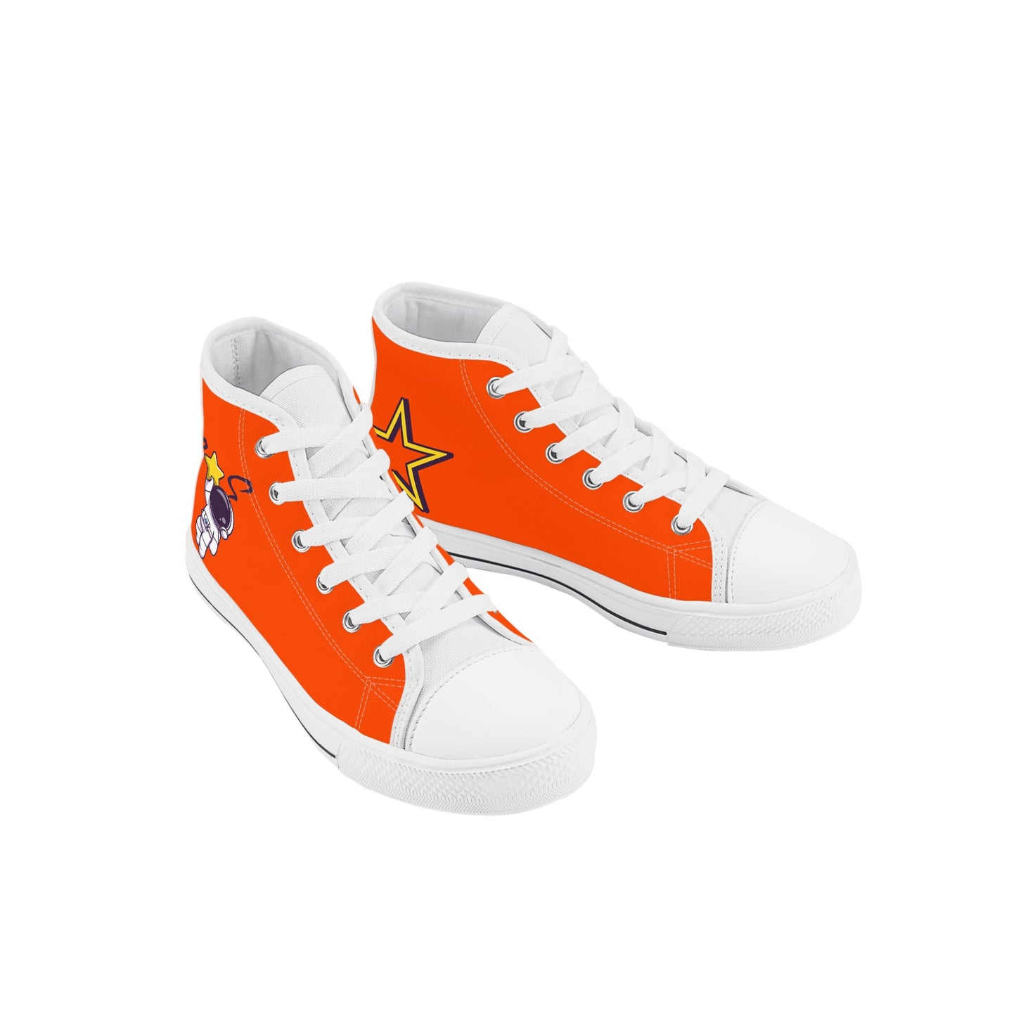 Space Man 23 Kids Dark Orange High Top Star Kicks