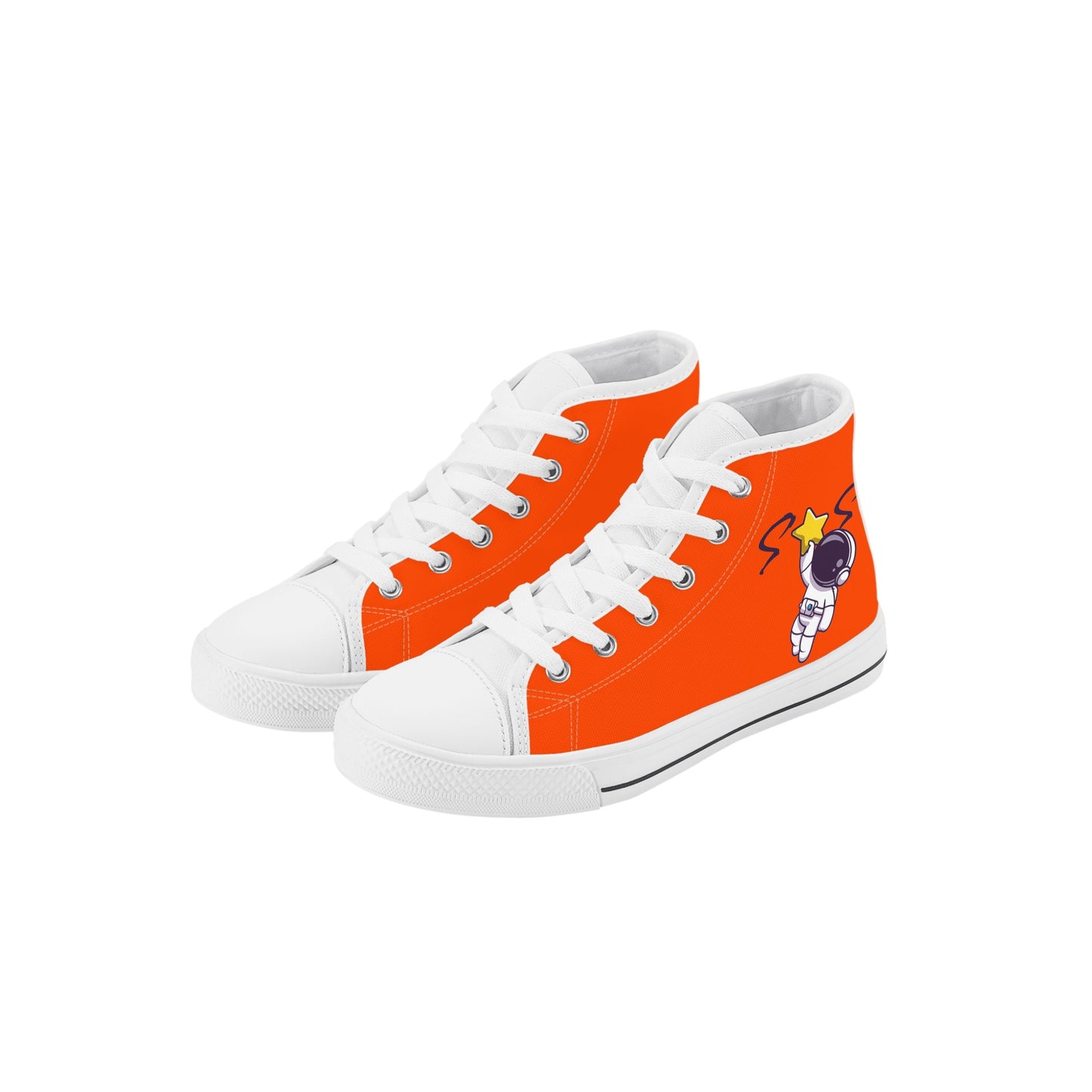 Space Man 23 Kids Dark Orange High Top Star Kicks