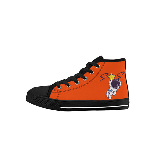 Space Man 23 Kids Dark Orange High Top Star Kicks