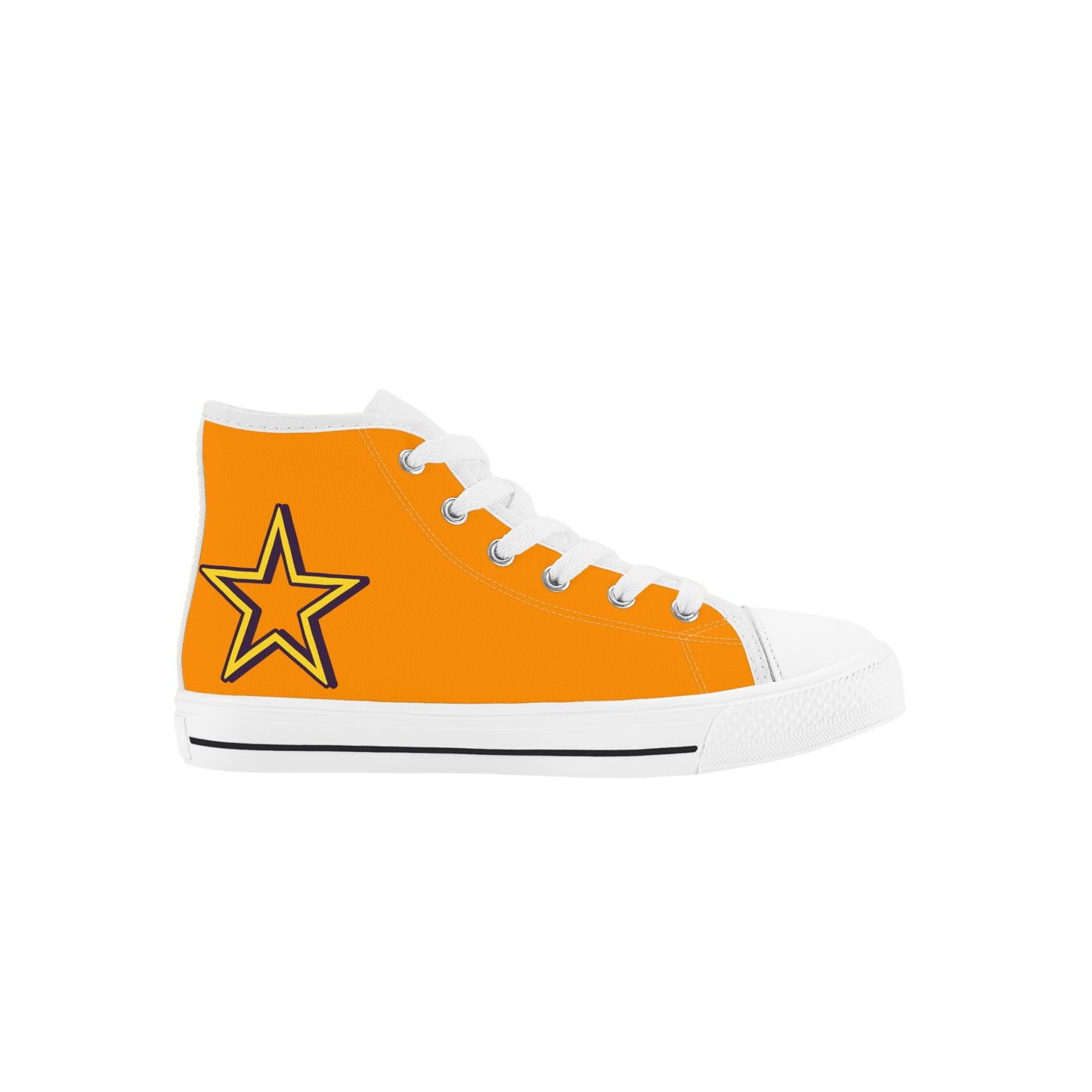 Space Man 23 Kids Orange High Top Star Kicks