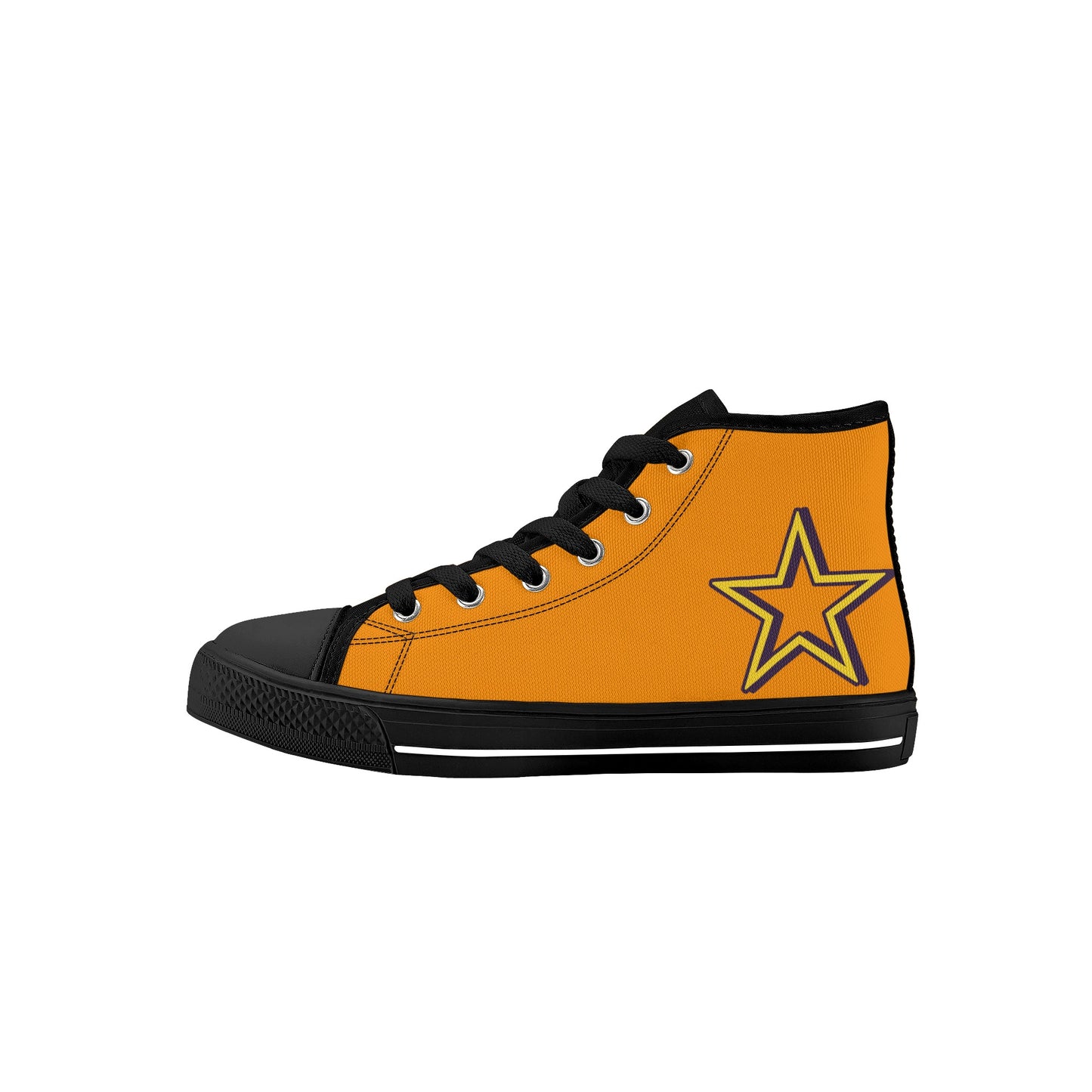 Space Man 23 Kids Orange High Top Star Kicks