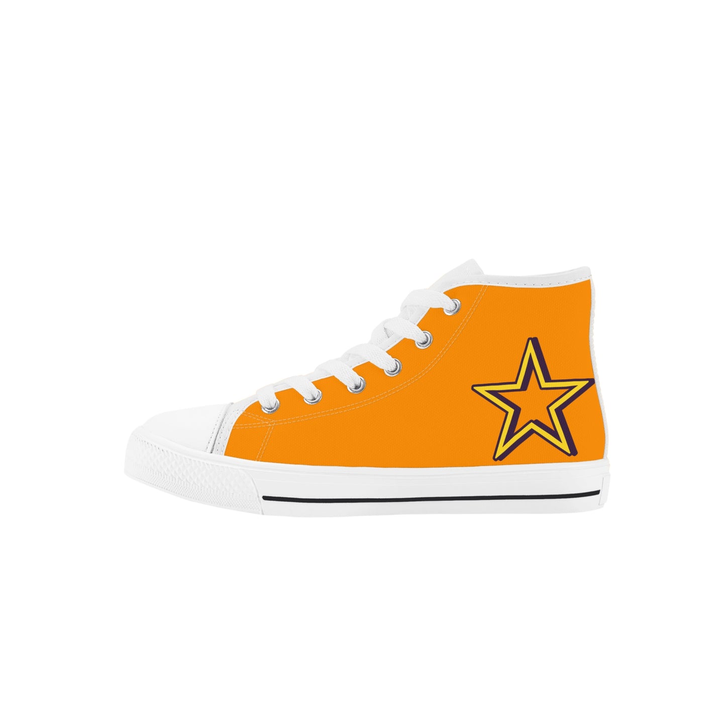 Space Man 23 Kids Orange High Top Star Kicks