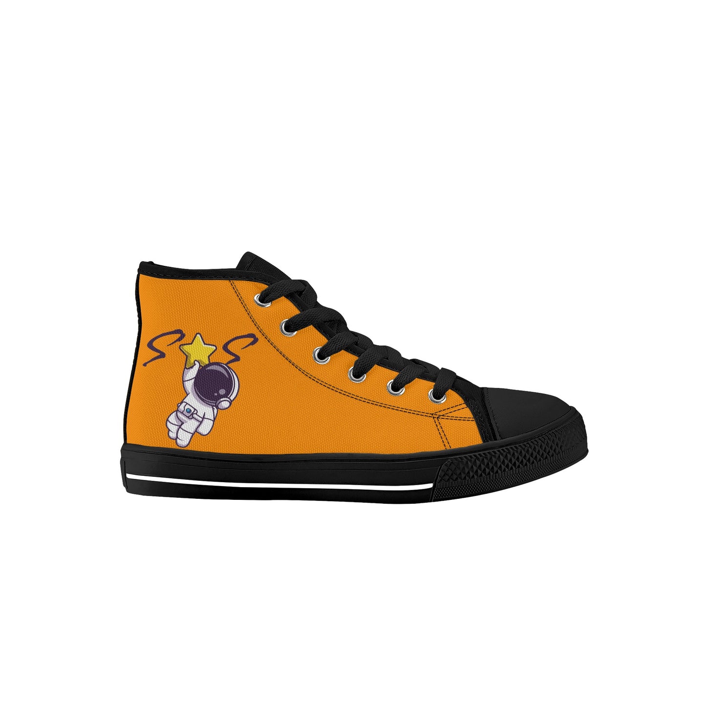 Space Man 23 Kids Orange High Top Star Kicks