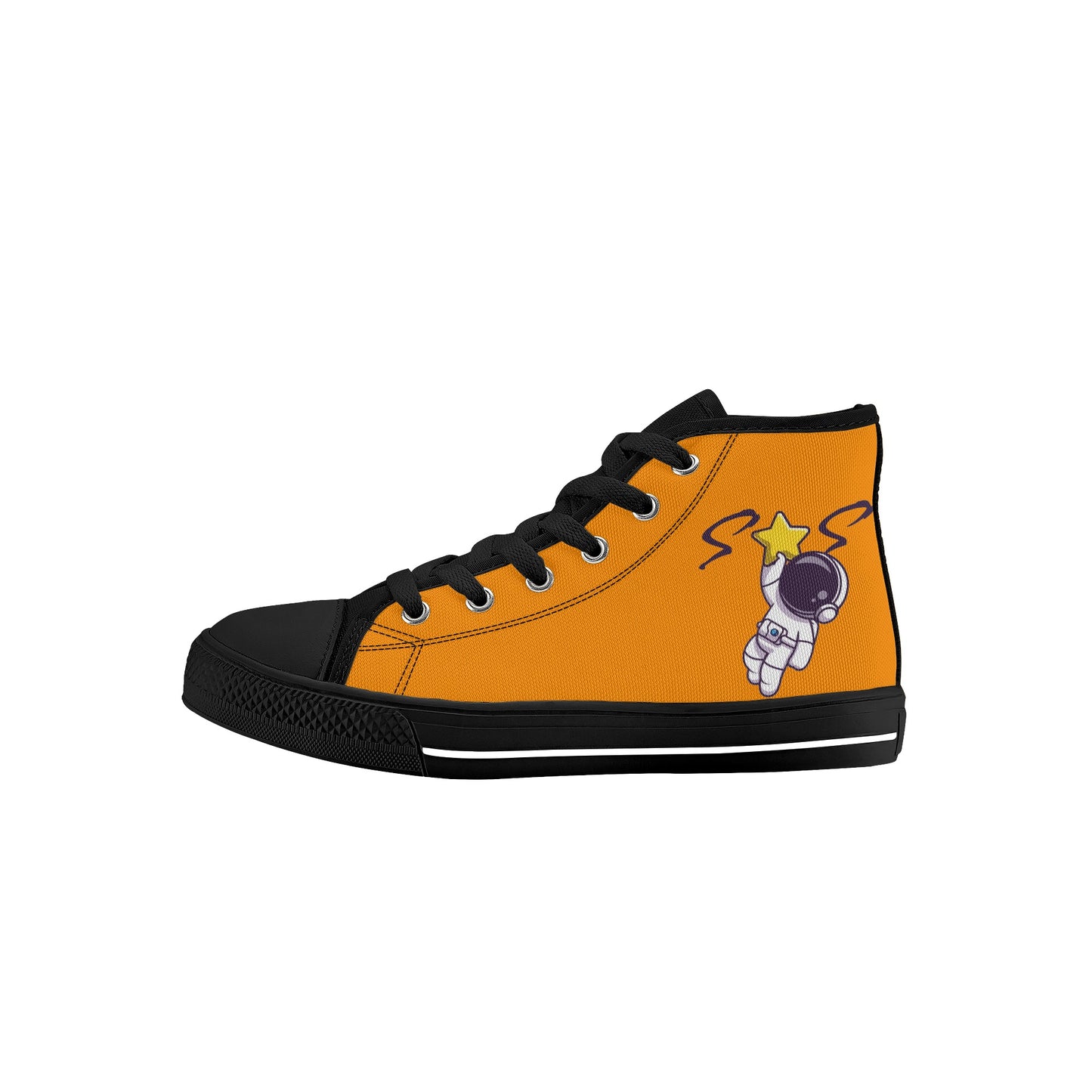 Space Man 23 Kids Orange High Top Star Kicks