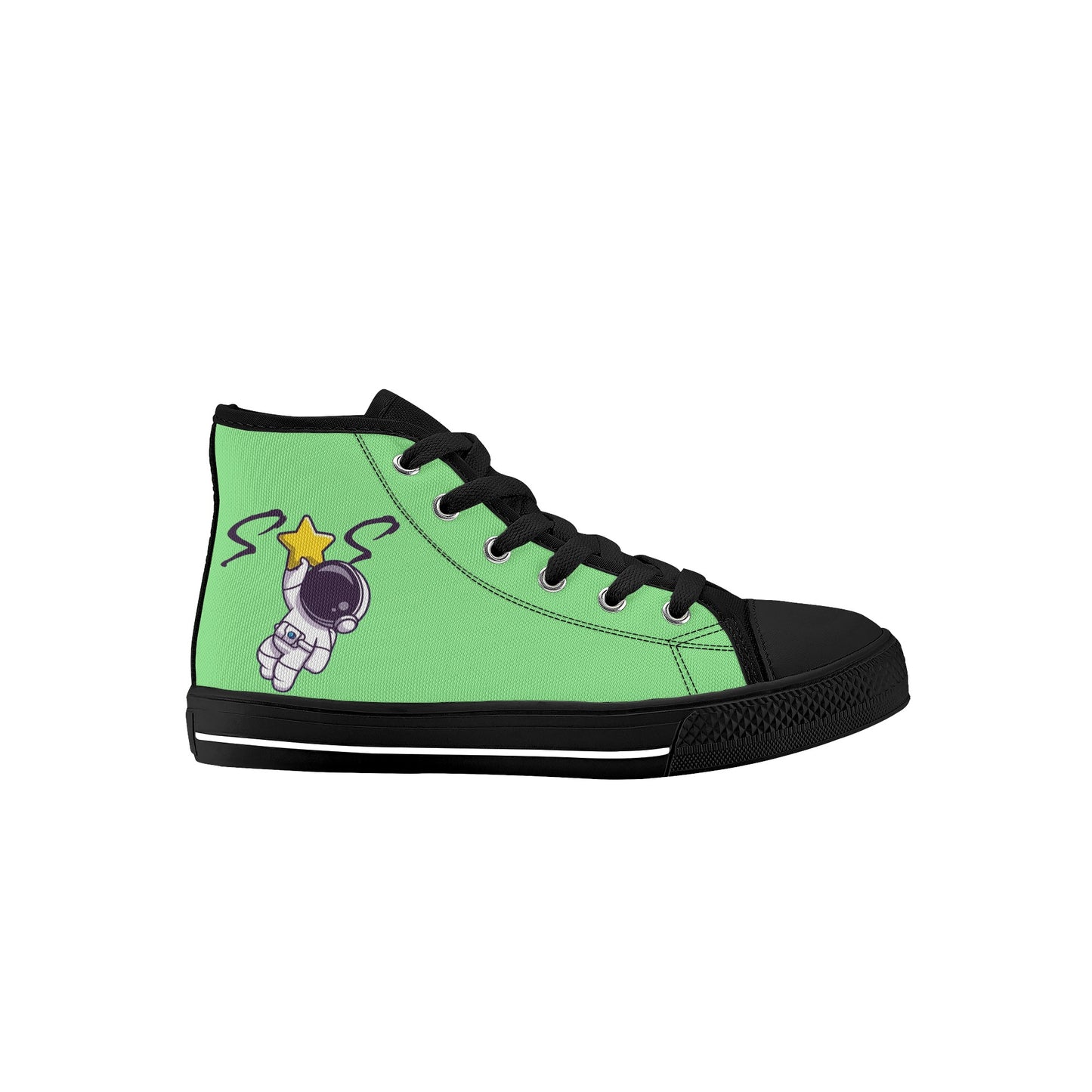 Space Man 23 Kids Mint Green High Top Star Kicks