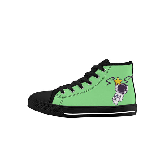 Space Man 23 Kids Mint Green High Top Star Kicks