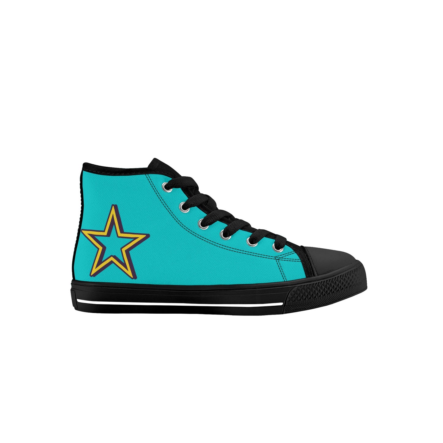 Space Man 23 Kids Turquoise High Top Star Kicks