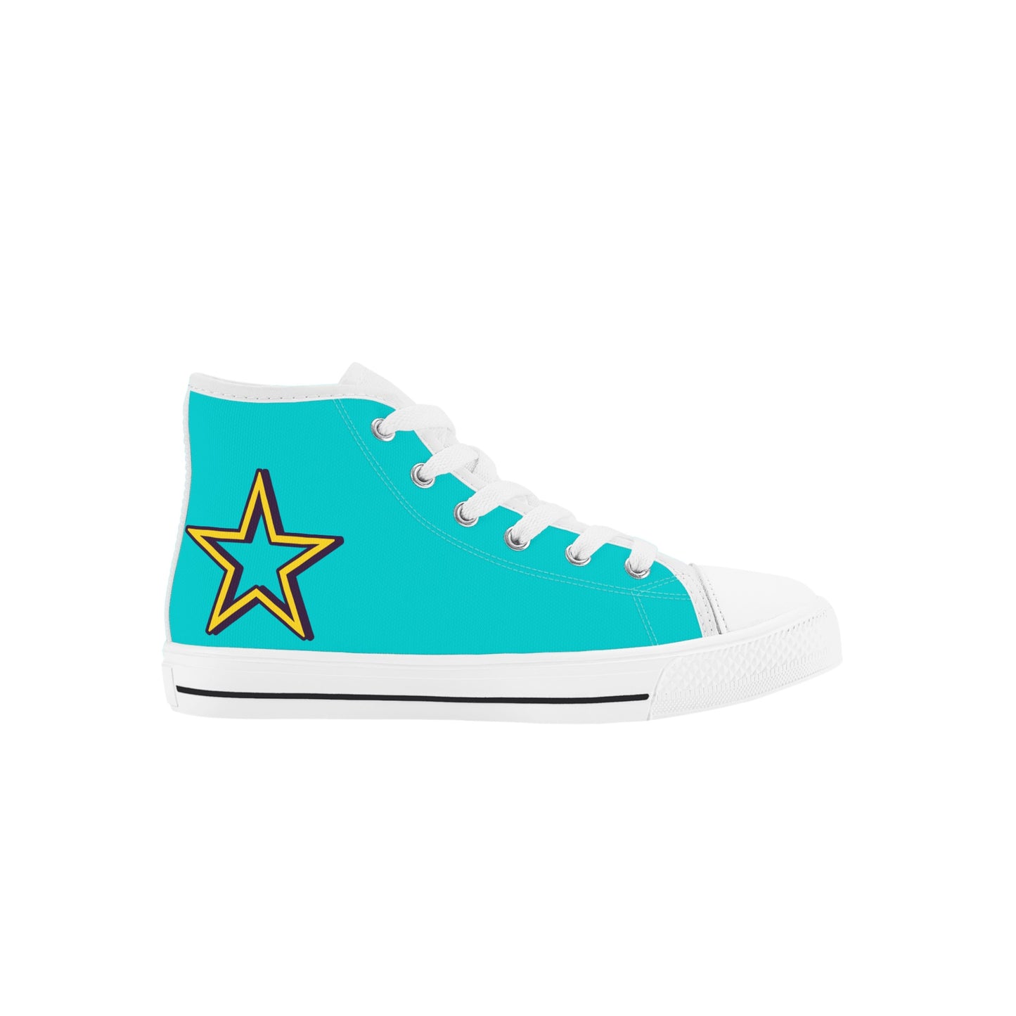 Space Man 23 Kids Turquoise High Top Star Kicks