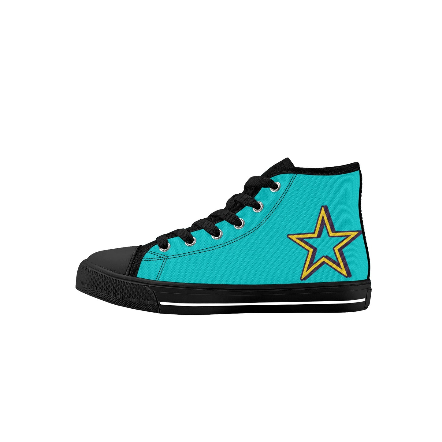 Space Man 23 Kids Turquoise High Top Star Kicks