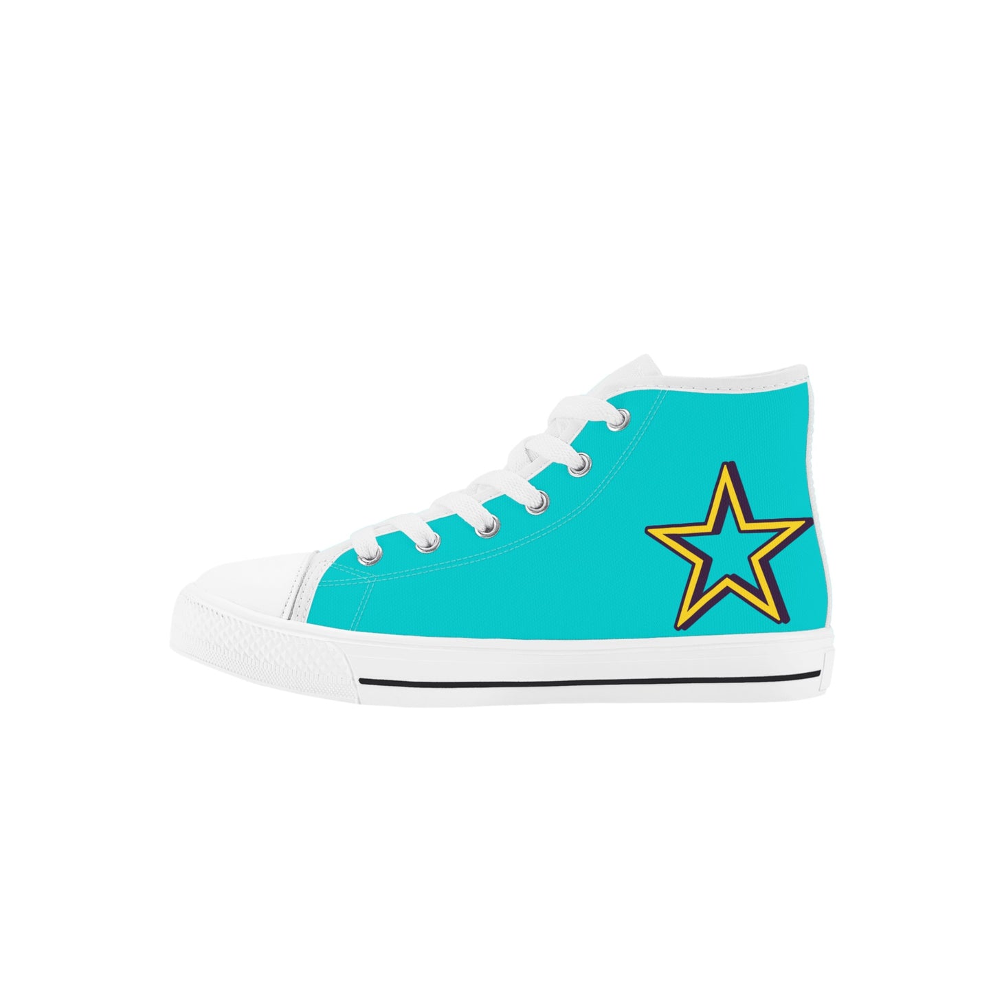 Space Man 23 Kids Turquoise High Top Star Kicks