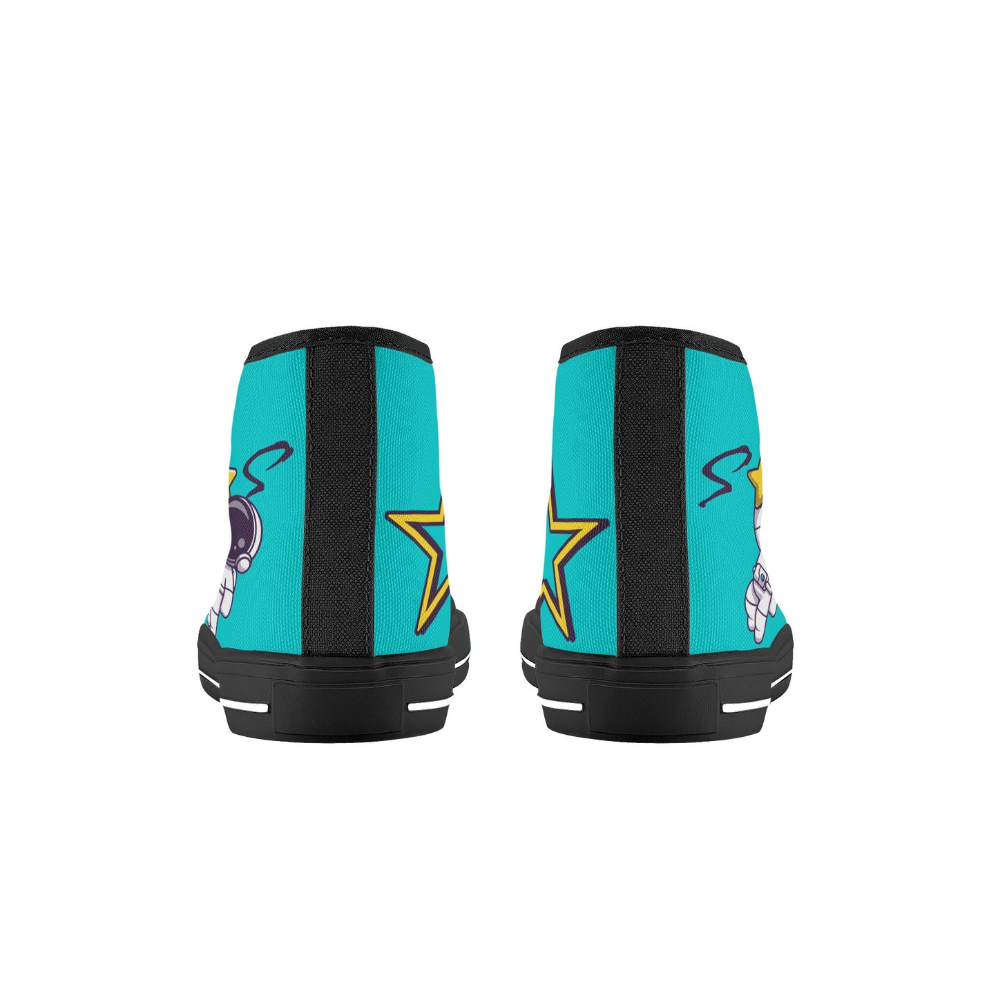 Space Man 23 Kids Turquoise High Top Star Kicks