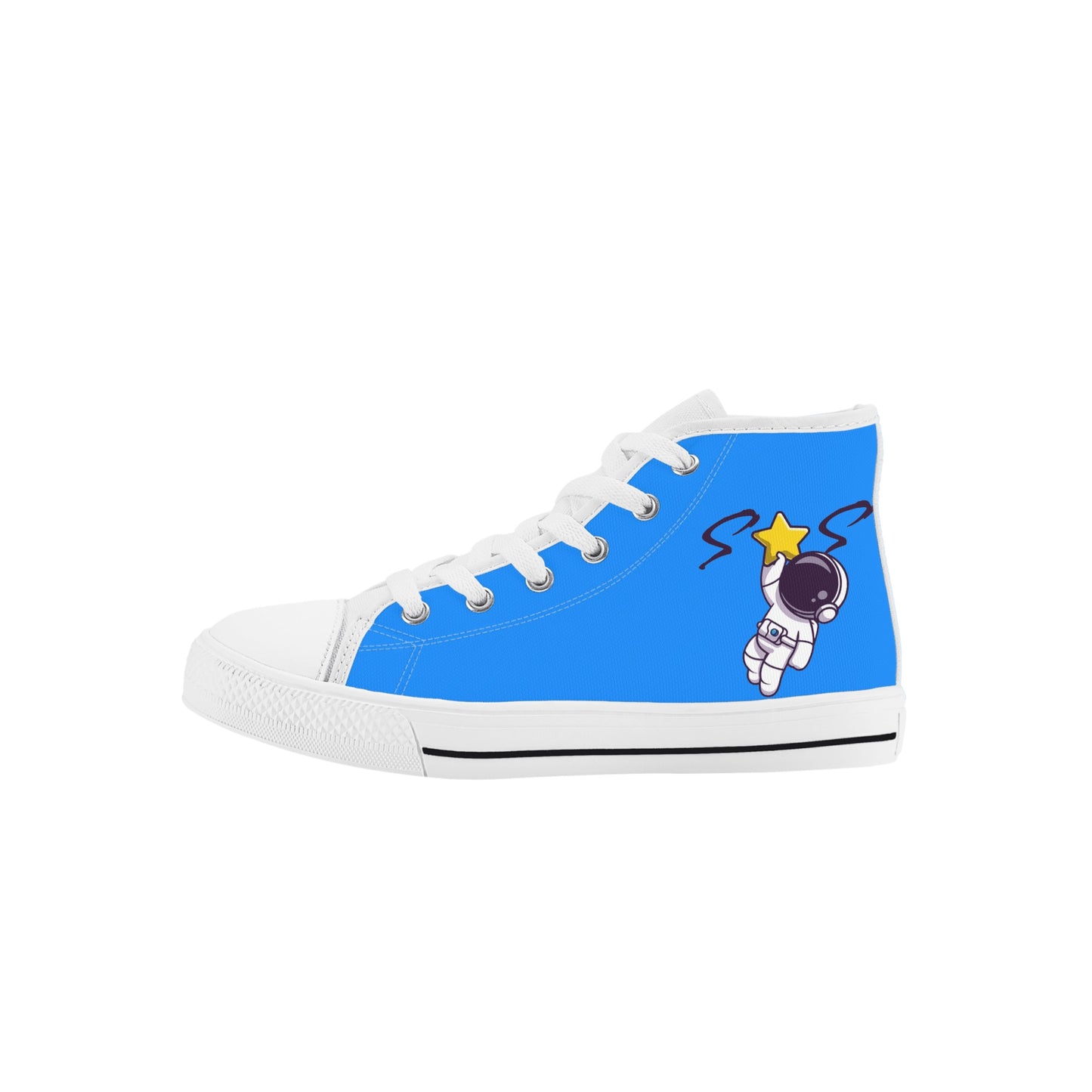 Space Man 23 Kids Blue High Top Star Kicks