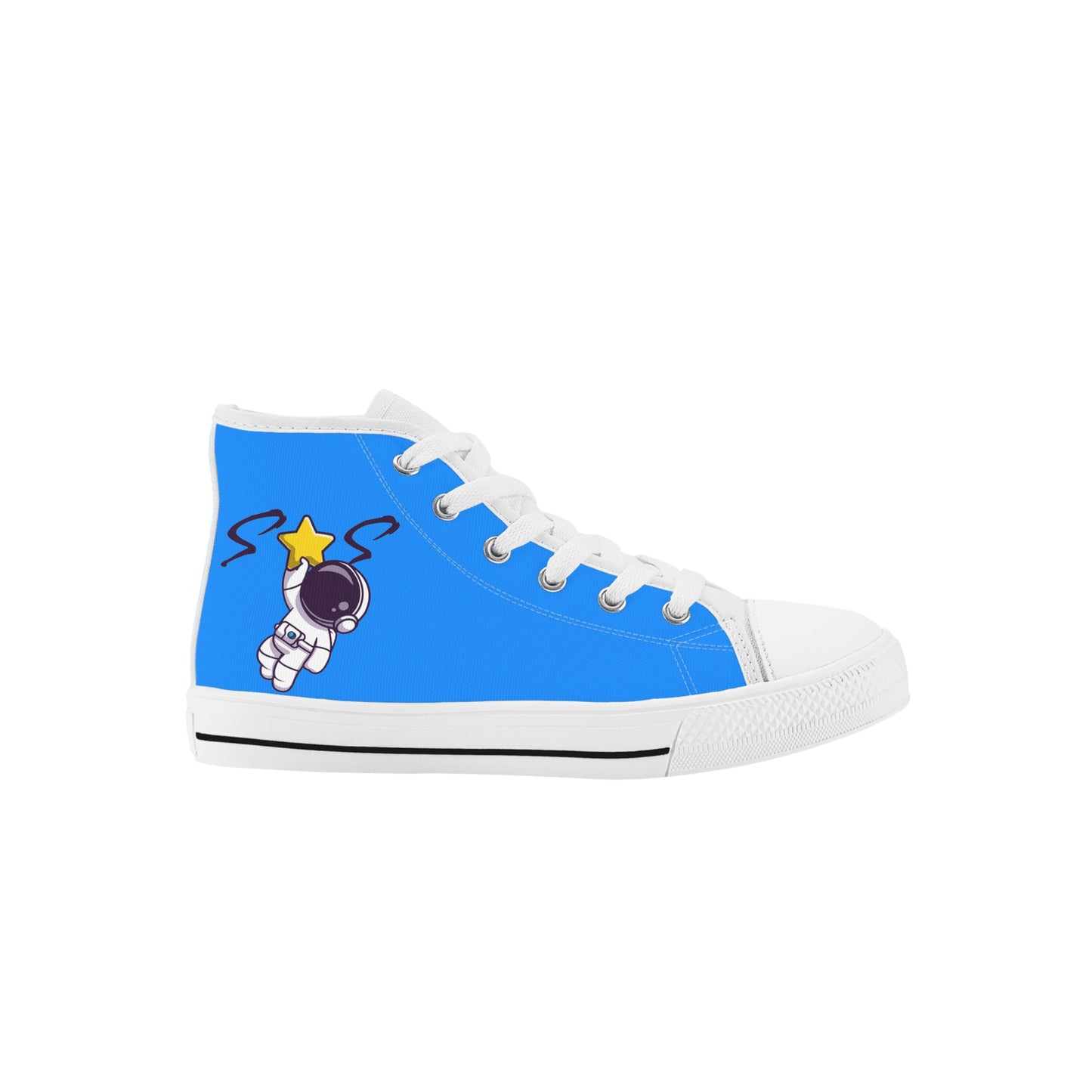 Space Man 23 Kids Blue High Top Star Kicks