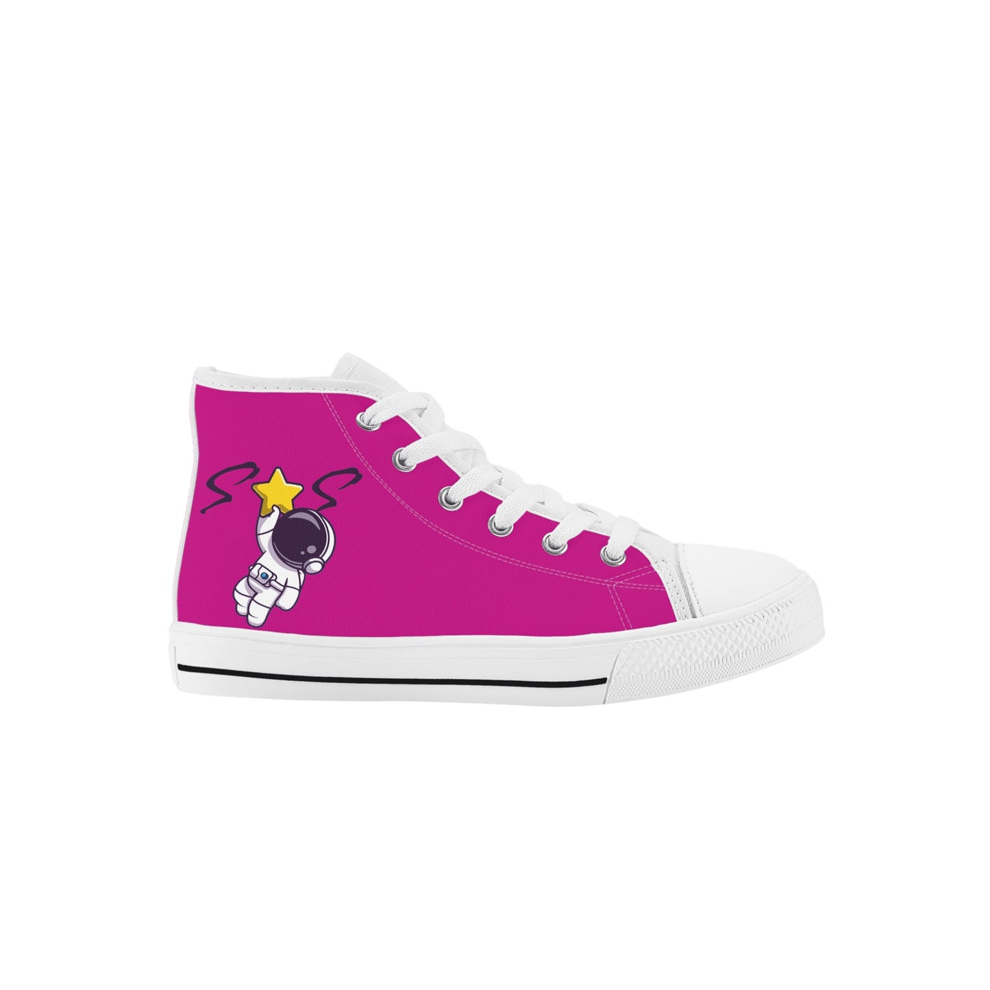 Space Man 23 Kids Purple High Top Star Kicks