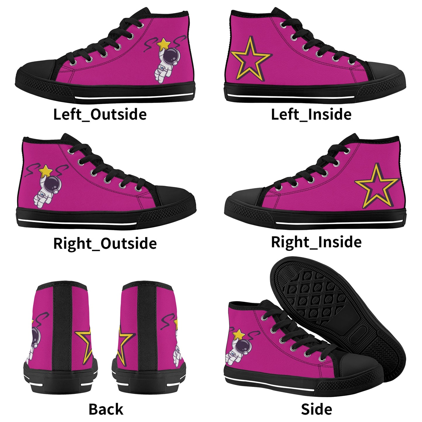 Space Man 23 Kids Purple High Top Star Kicks