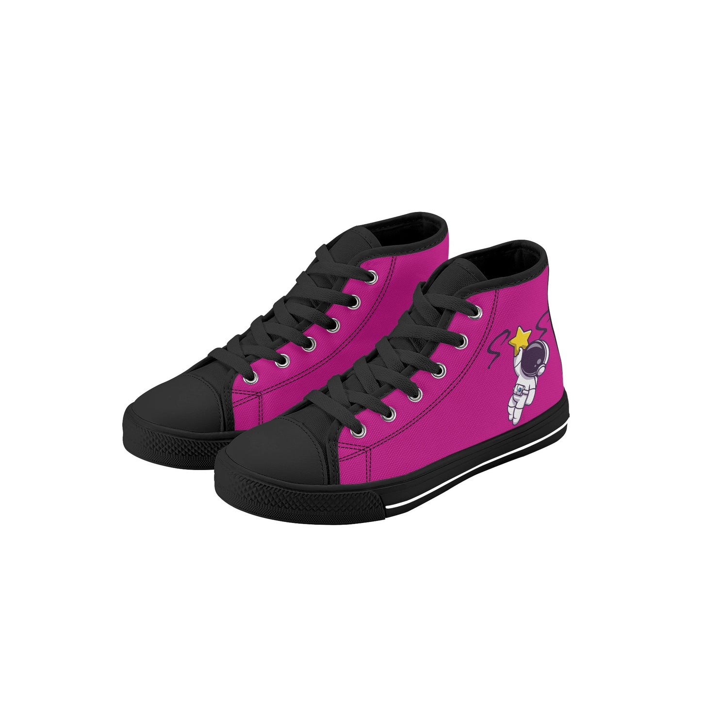 Space Man 23 Kids Purple High Top Star Kicks