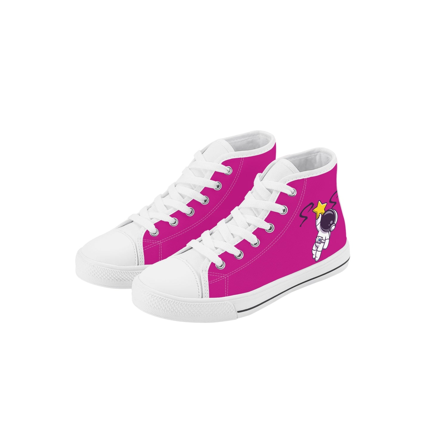 Space Man 23 Kids Purple High Top Star Kicks