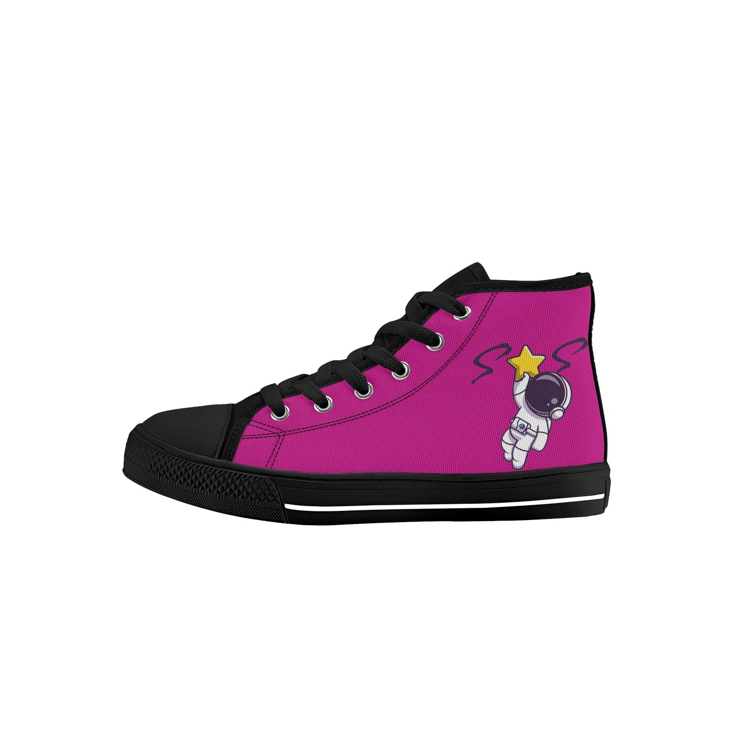 Space Man 23 Kids Purple High Top Star Kicks