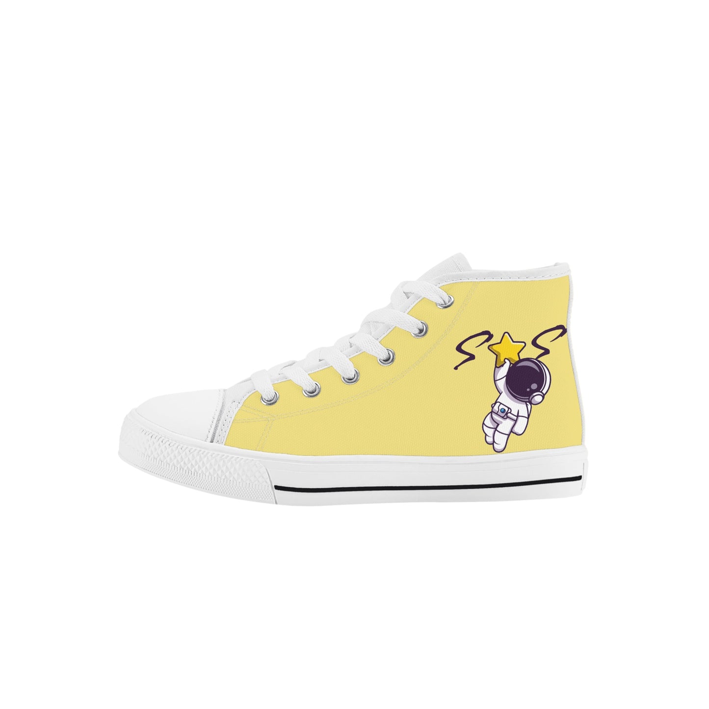 Space Man 23 Kids Tan High Top Star Kicks