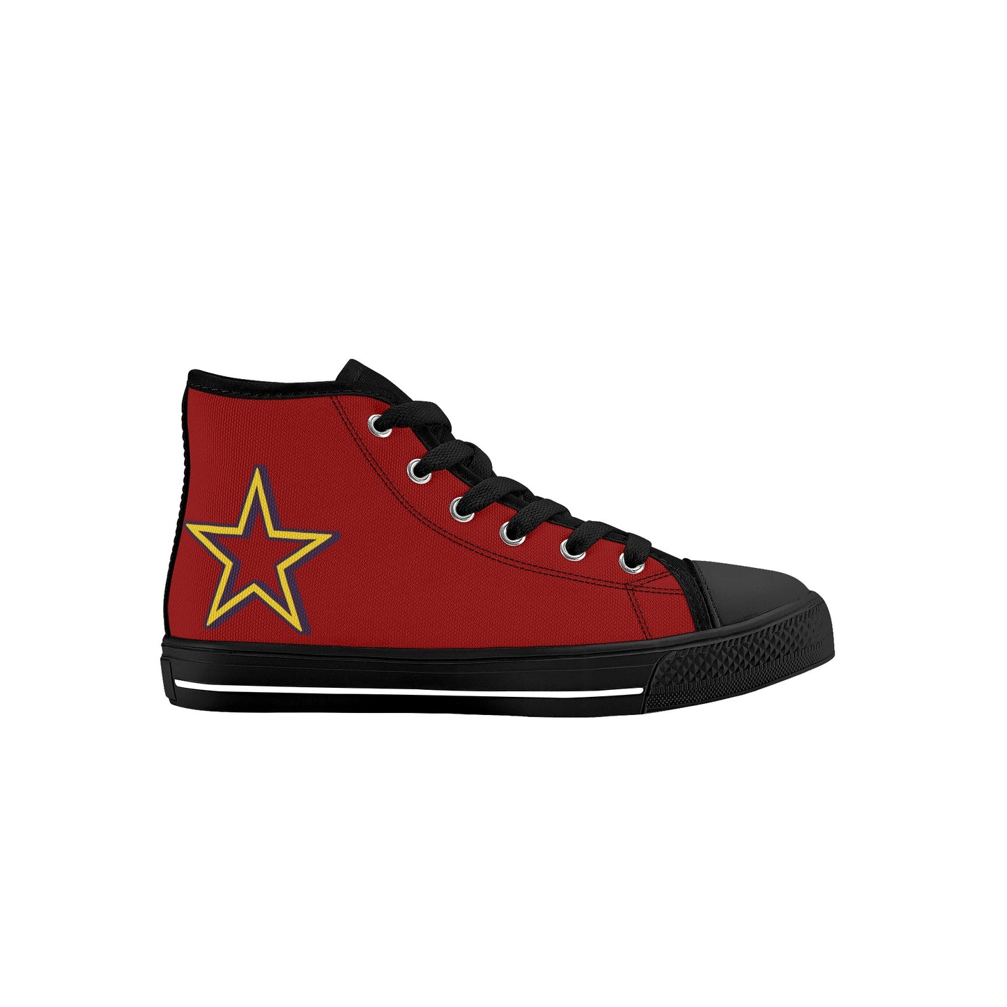 Space Man 23 Kids  Maroon High Top Star Kicks