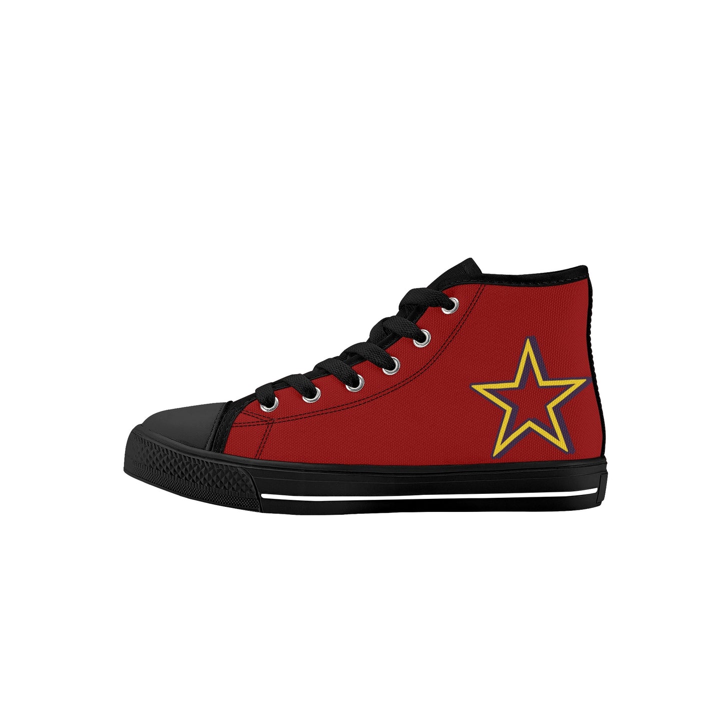 Space Man 23 Kids  Maroon High Top Star Kicks