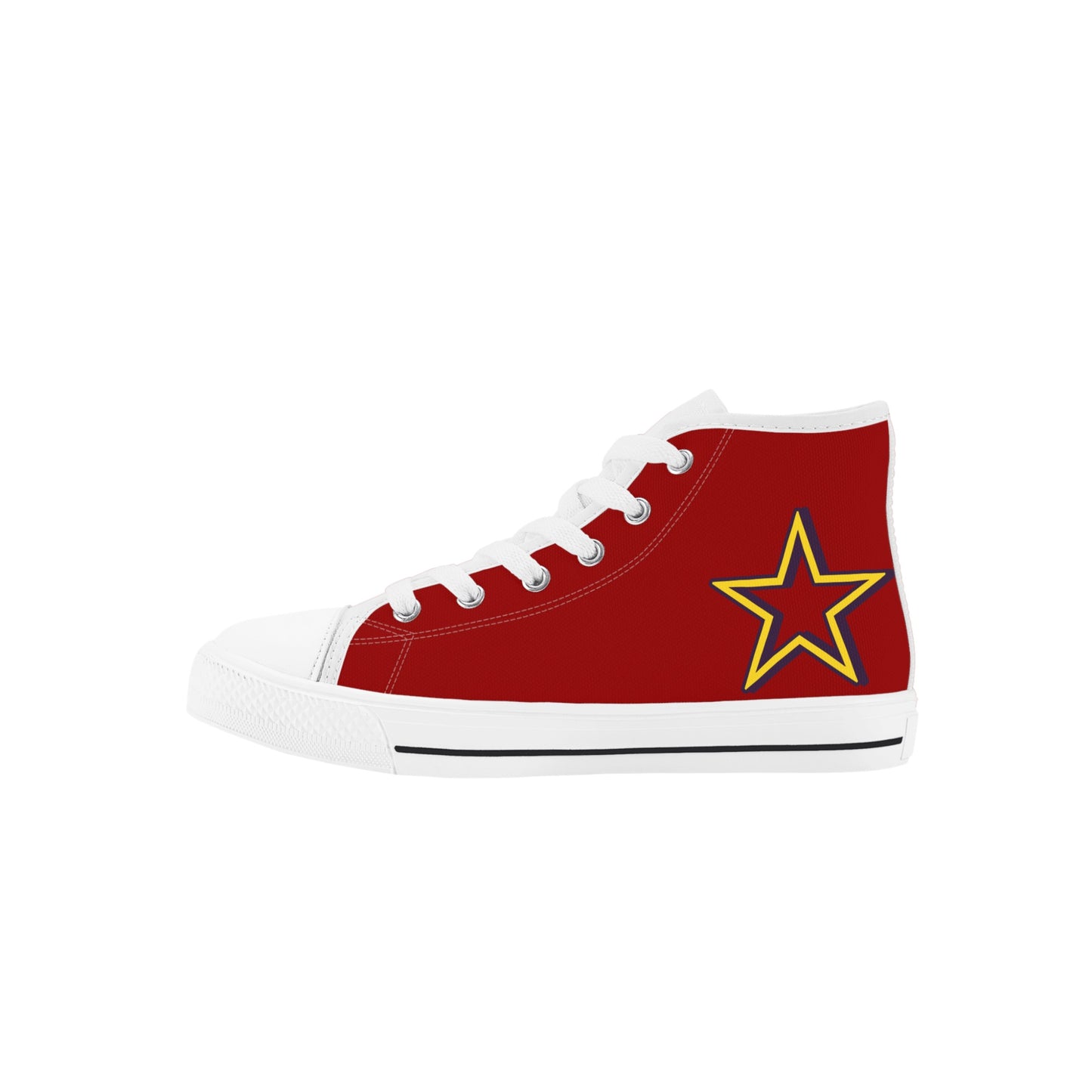 Space Man 23 Kids  Maroon High Top Star Kicks