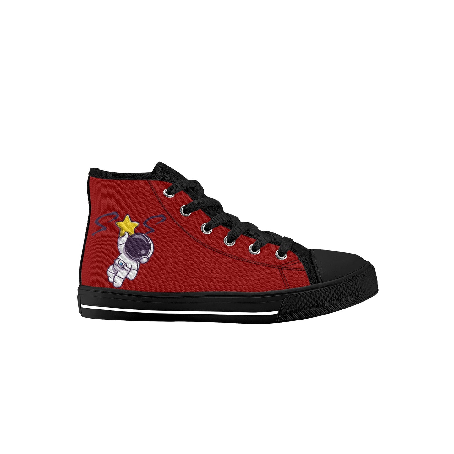 Space Man 23 Kids  Maroon High Top Star Kicks