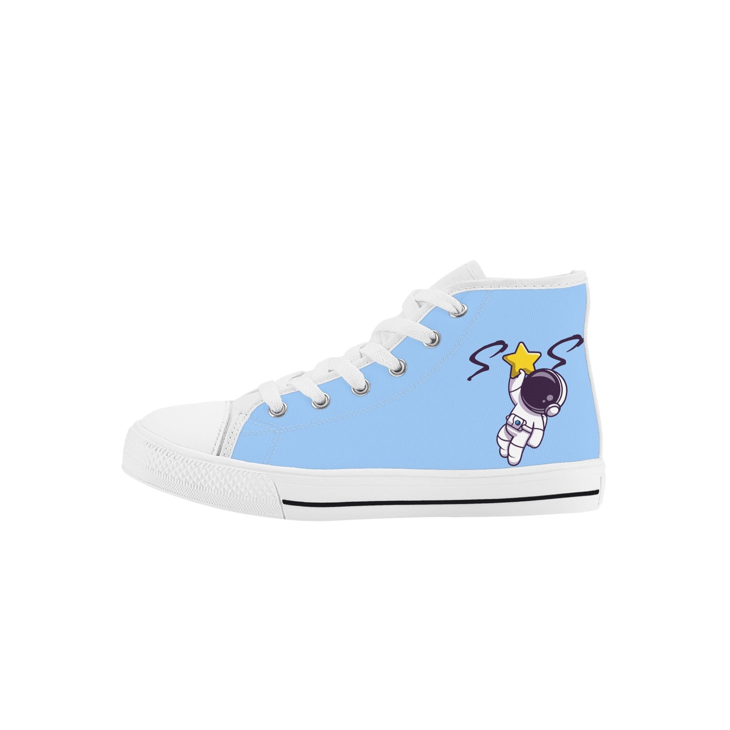 Space Man 23 Kids Sky Blue High Top Star Kicks