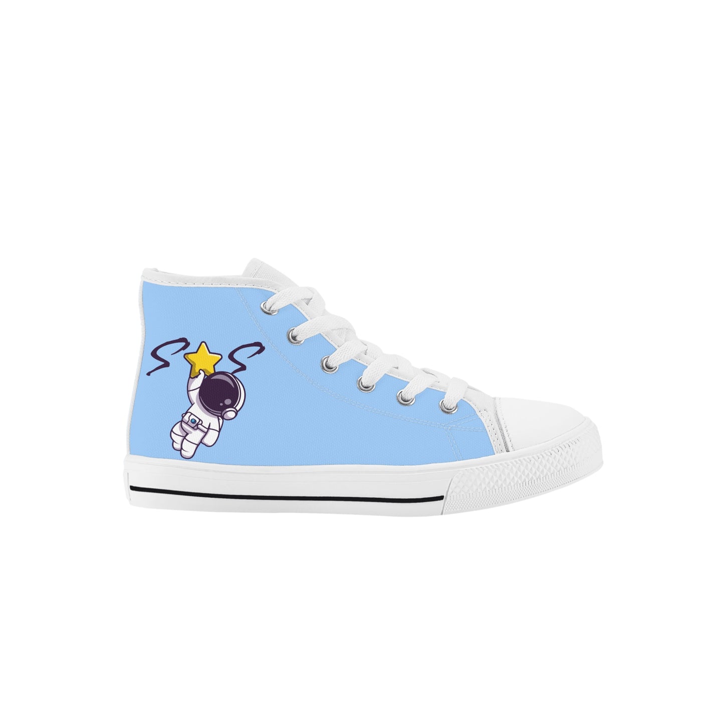 Space Man 23 Kids Sky Blue High Top Star Kicks